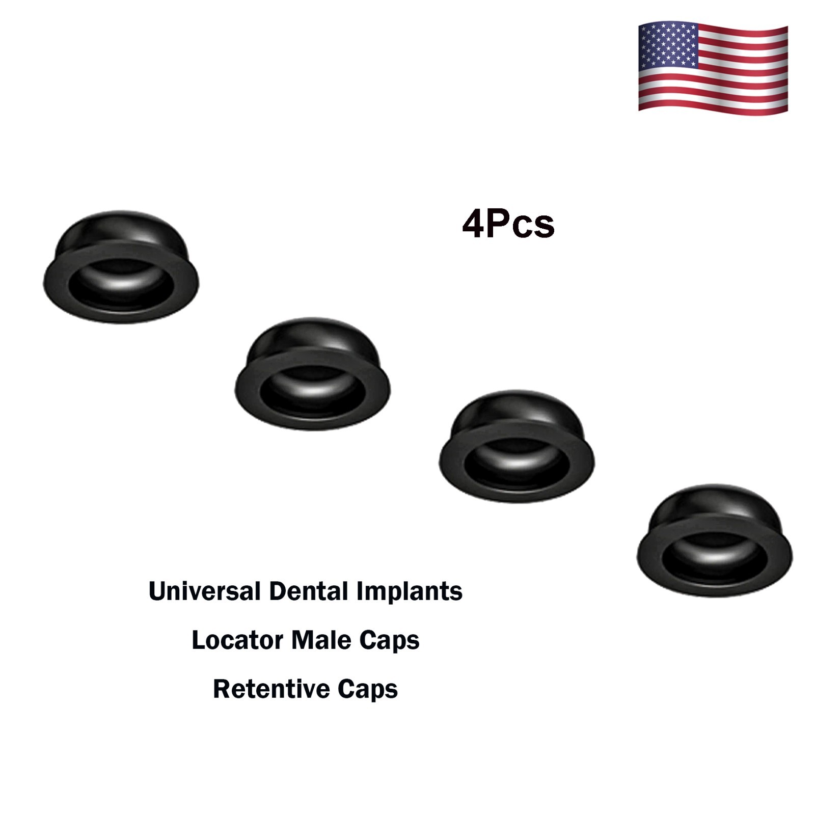 US Dental Locator Overdenture Abutment Retention Male Cap Inserts Lab Processing