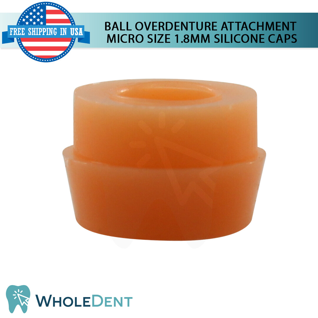 10x Soft Silicone Cap Ø1.8mm Ball Attachment Abut ment Dental Im plant