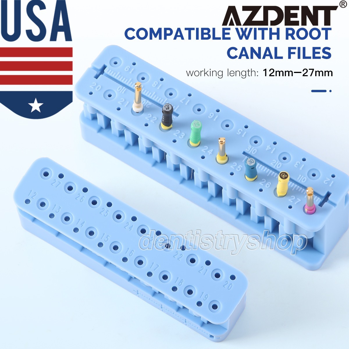 Dental Endodontic File Holder Block with Measuring Ruler Organizers Autoclavable