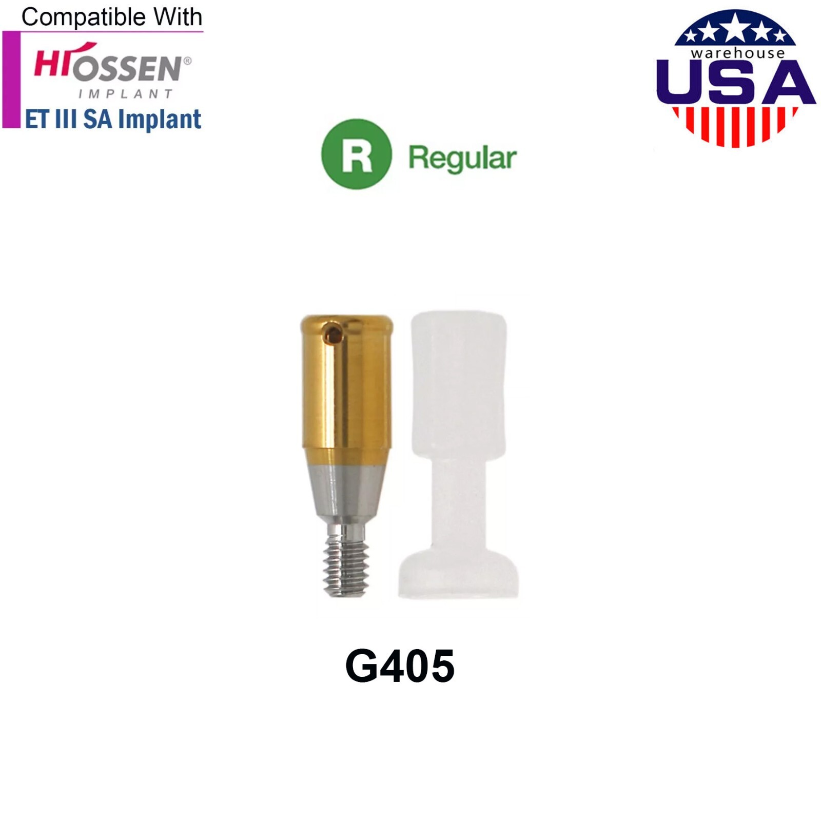 US Dental Locator Abutment Kit For Hiossen ET III Osstem Mini Regular PEEK Caps