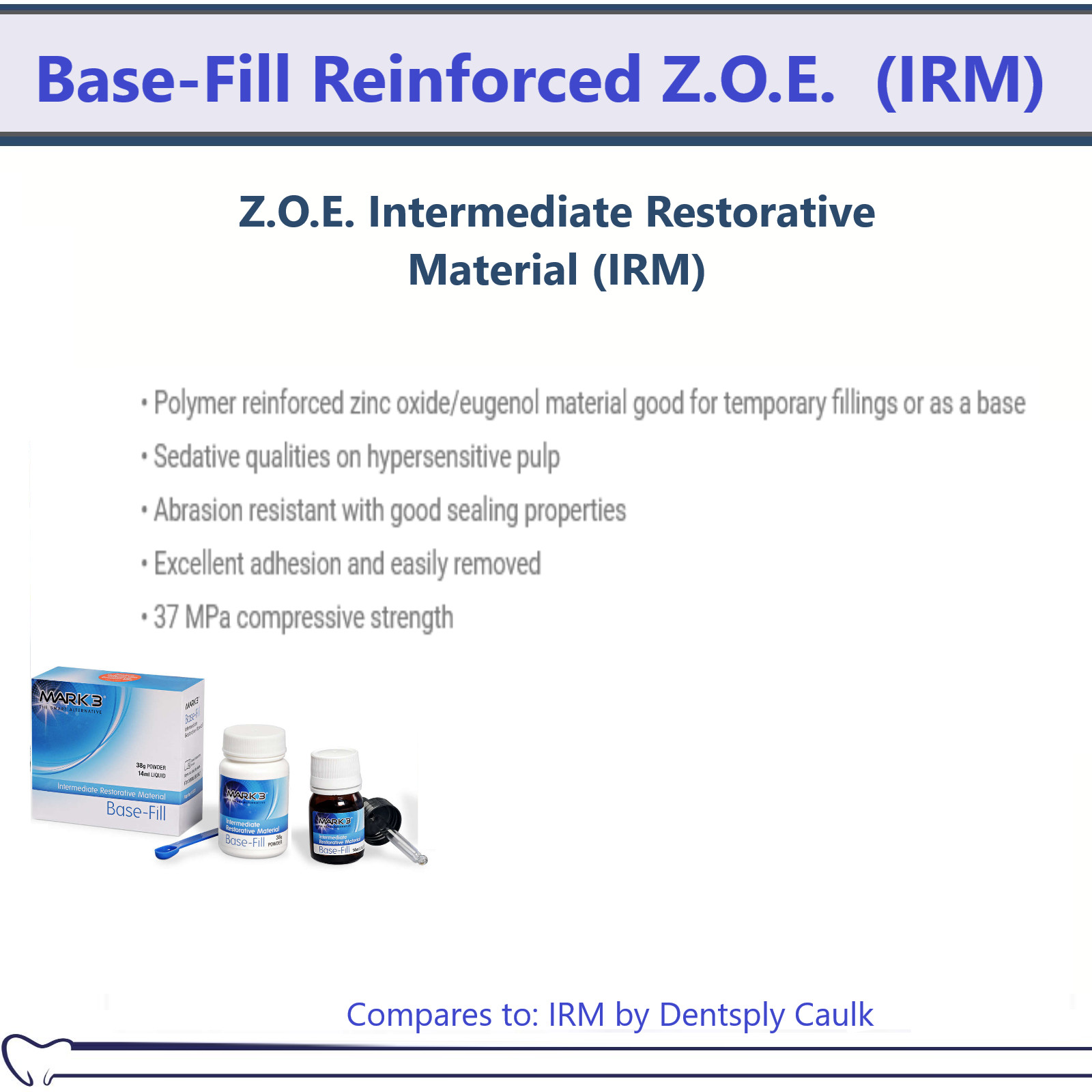 Dental IRM Reinforced ZOE Cement IRM Restorative 38g Powder 15mL Liquid #5370