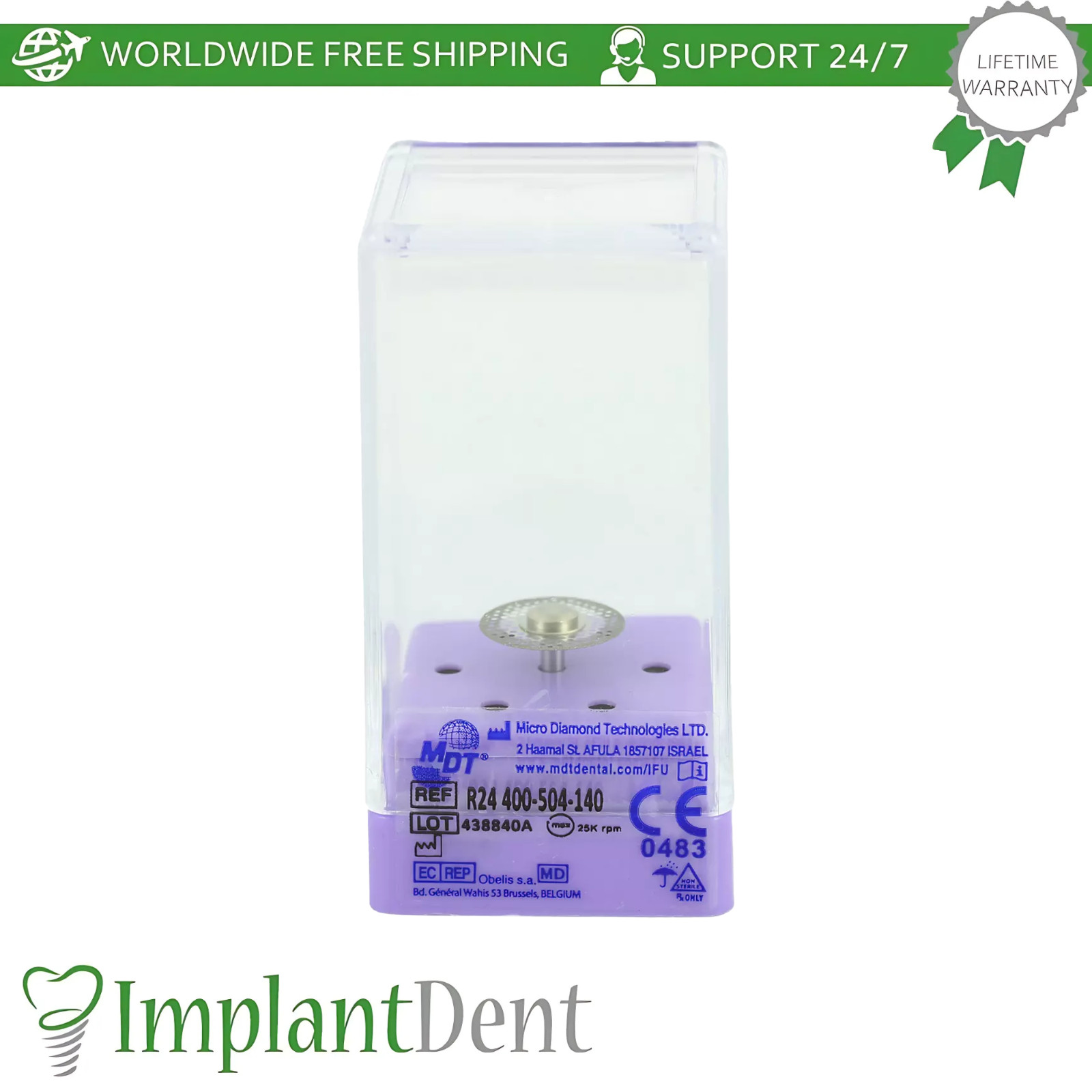 MDT Dental Extra Fine Grit Diamond Coated Double Sided Open Mesh Super Flex Disc