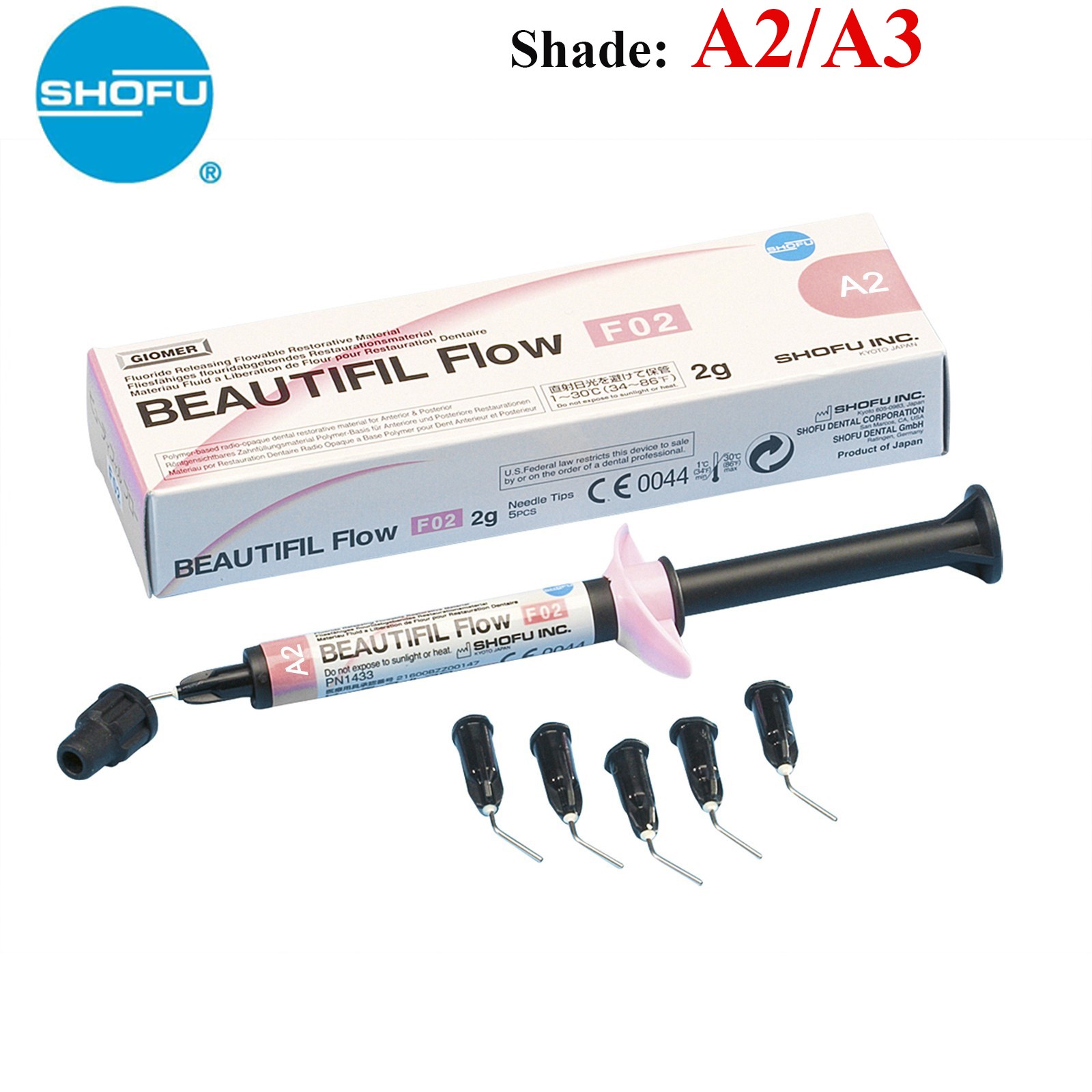 Shofu Beautifil Flow 2gm F02 Flowable Composite Flouride Release Shade A1/A2/A3