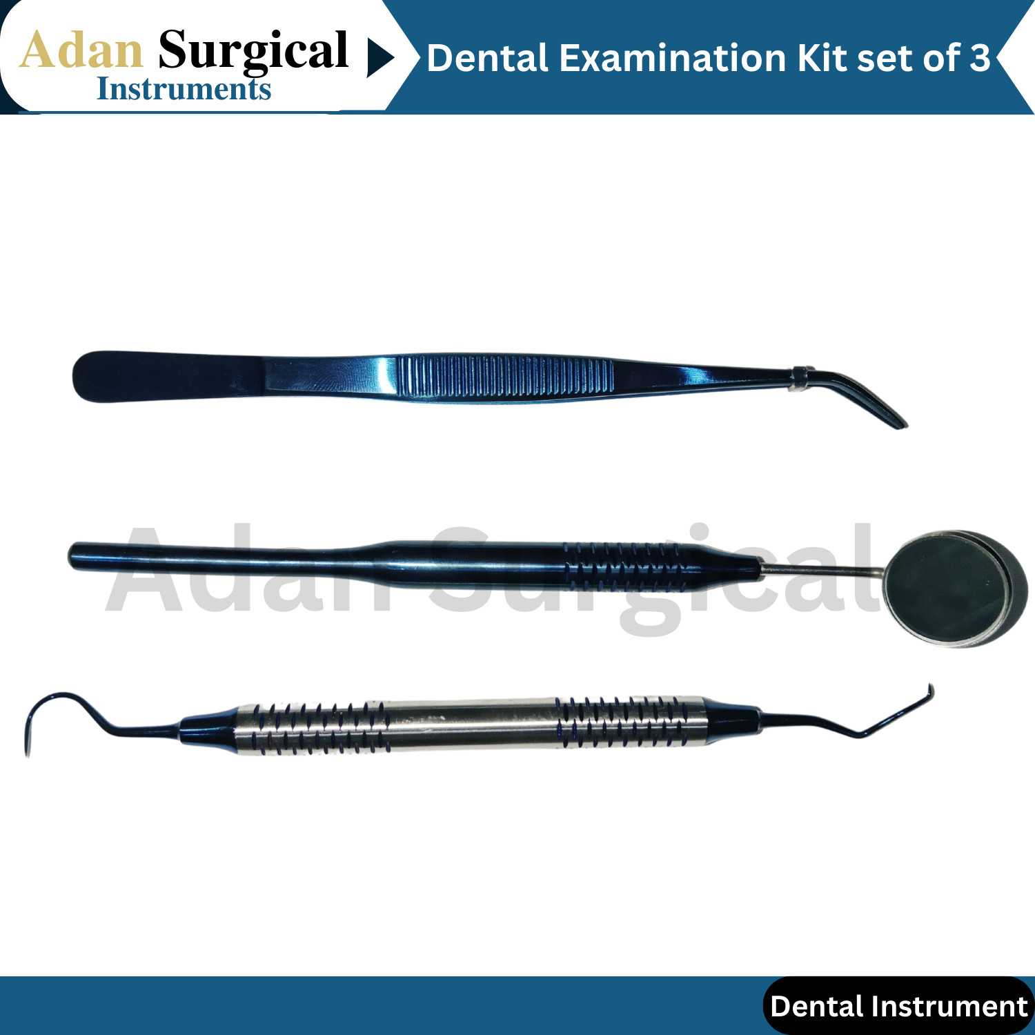Pro Dental Stainless steel dentist examination mouth mirror tweezers tooth kit