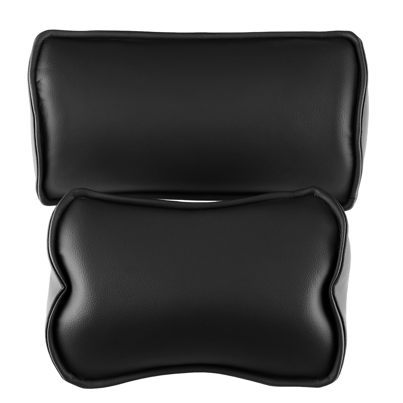 Dental Chair Neck Pillow Lumbar Cushion Set Memory Foam Microfiber Leather Black