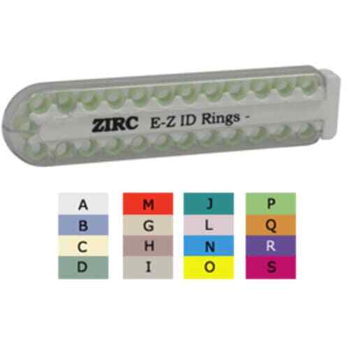 E-Z ID Instrument Rings Large 1/4″ – Neon Blue, Pack of 25