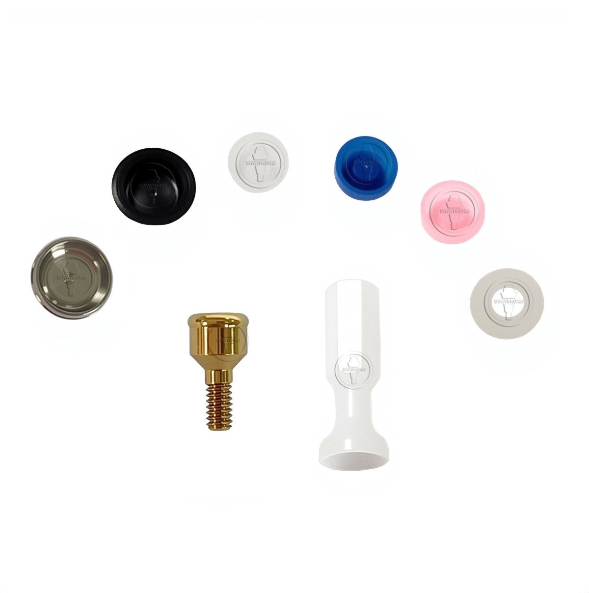 Locator abutment full set Male caps kit fit to DENTIN paltform GH1-6