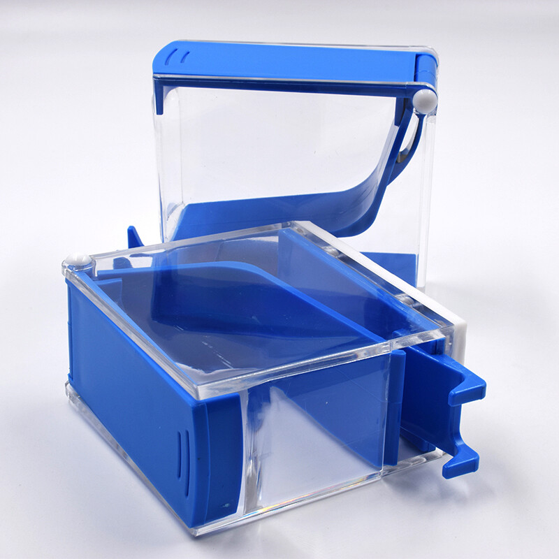 Dental Plastic Blue High Quality Cotton Roll Press Type Dispenser Equipment Case