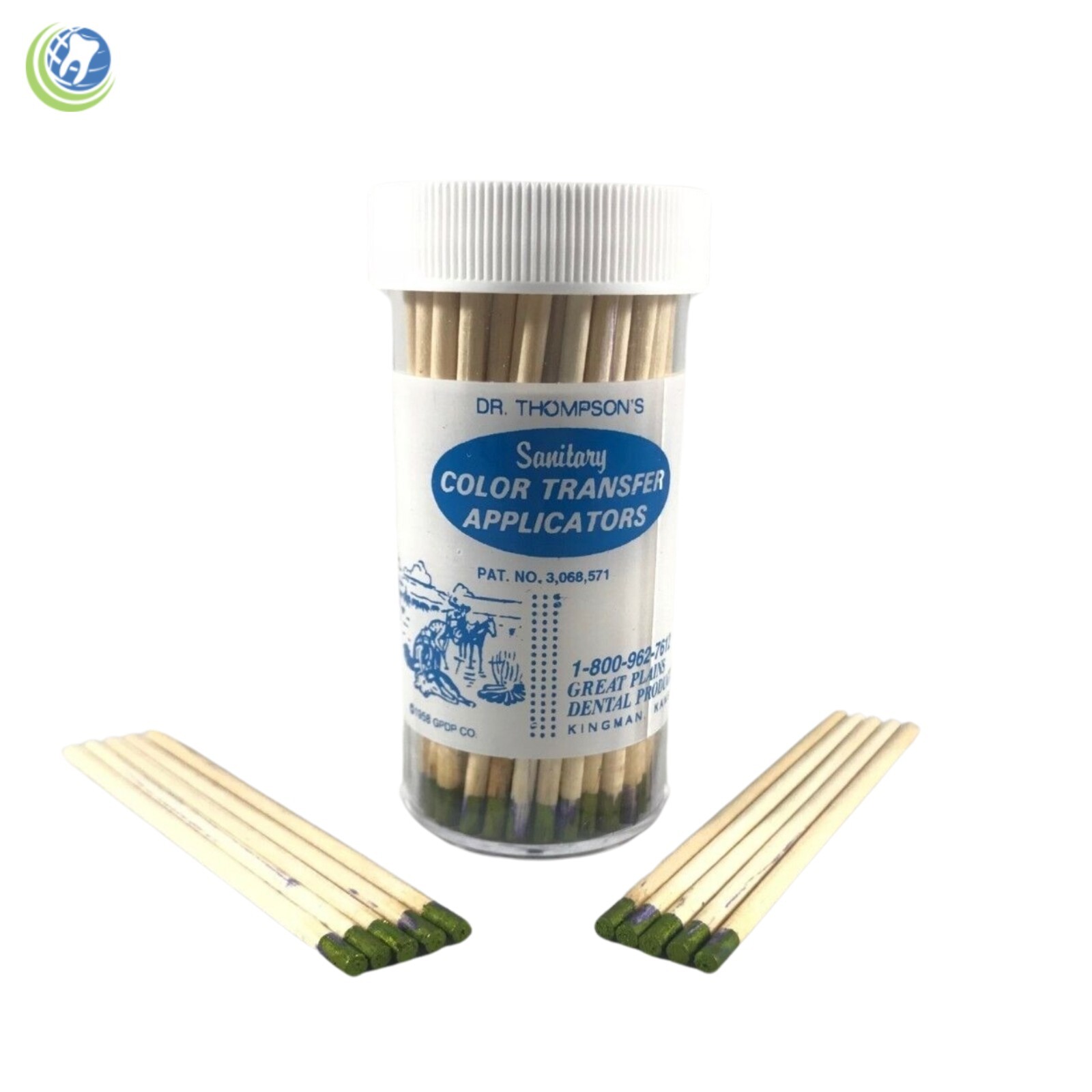 Dr. Thompson’s Color Transfer Applicators Great Plains Dental Products 150/Pack