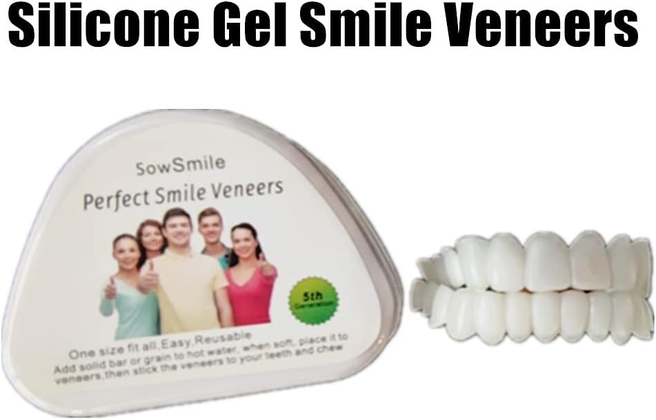 New Silicone Gel Smile Upper and Lower Cosmetic Teeth Tooth Cover Perfect Smile