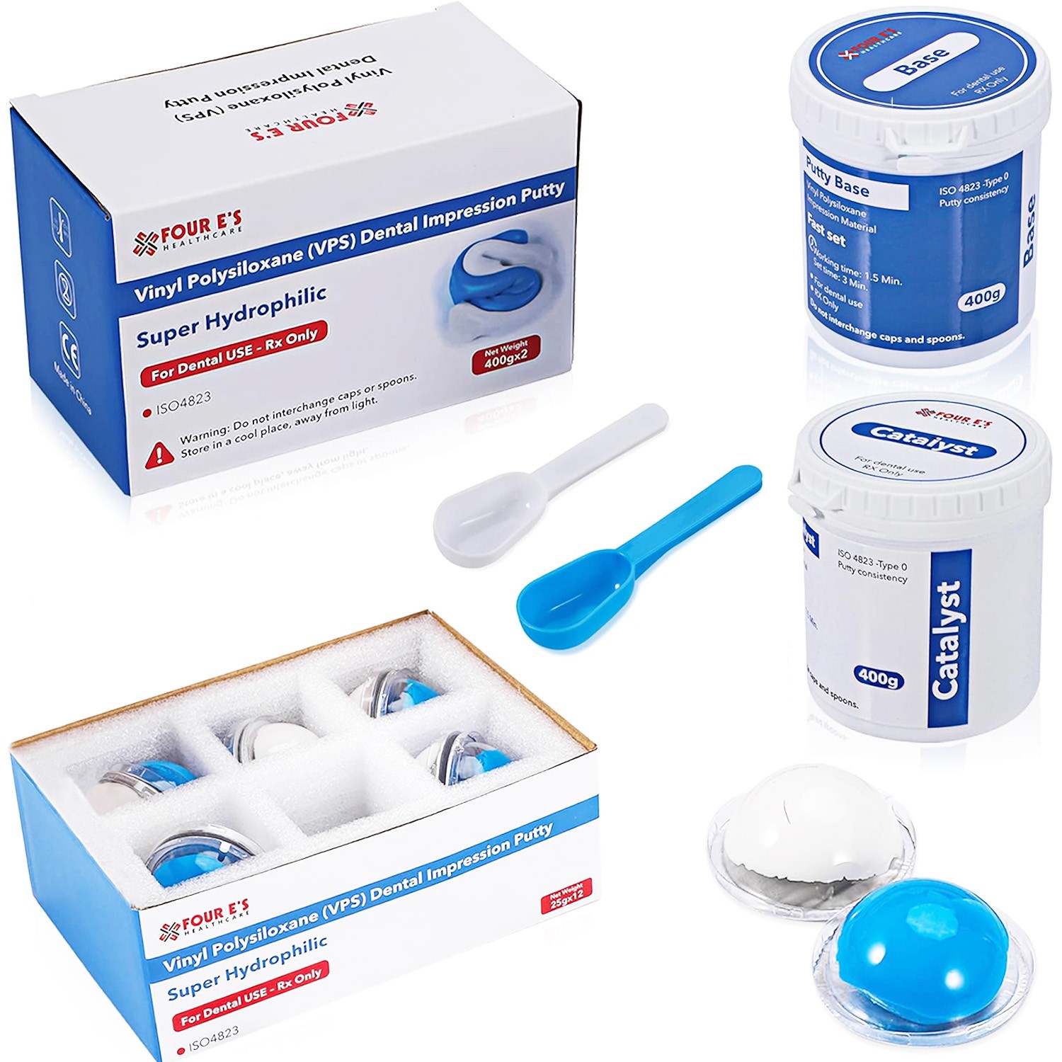 Dental Putty Fast Set PVS VPS Dental Impression Material Silicon Base+Catalystst