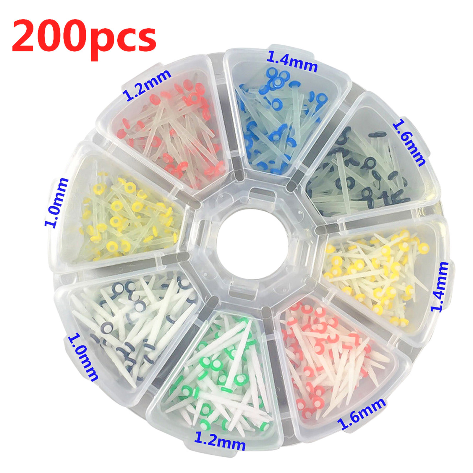 200Pc Coloful Dental Fiber Post Material Glass Fiber Composite Post Quartz Screw