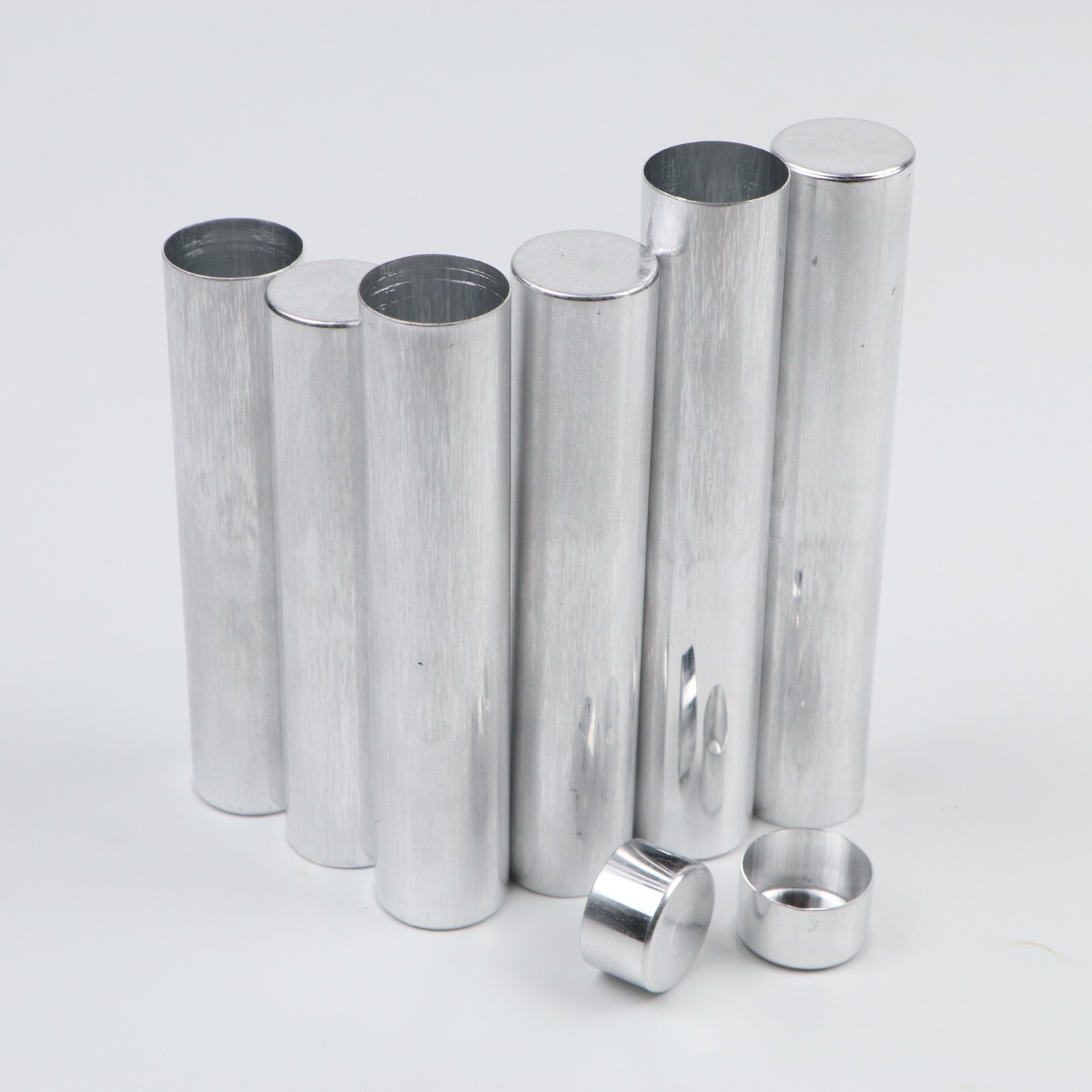100pcs Dental Lab Empty Aluminium Cartridge for Flexible Partial Material OD22mm