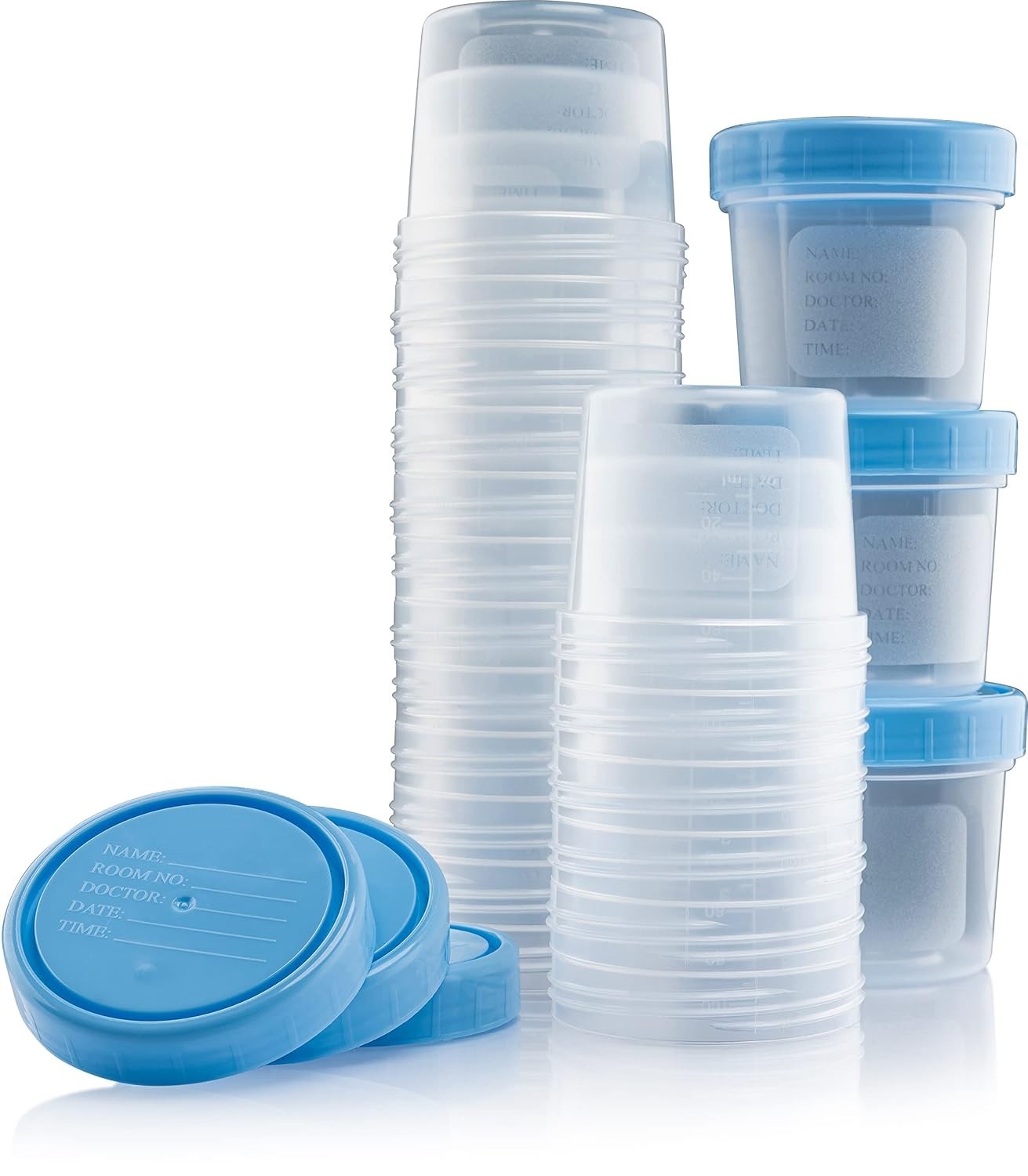 Caremax Supply Specimen Cups with Lids-Leak Proof Lid- High Quality Latex Fre…