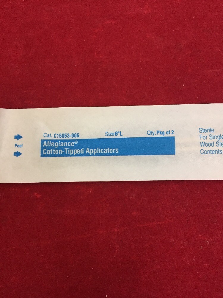 NEW CASE OF 2000 ALLEGIANCE Cotton-Tipped Applicators 6″L C15053-006 Wood Stem