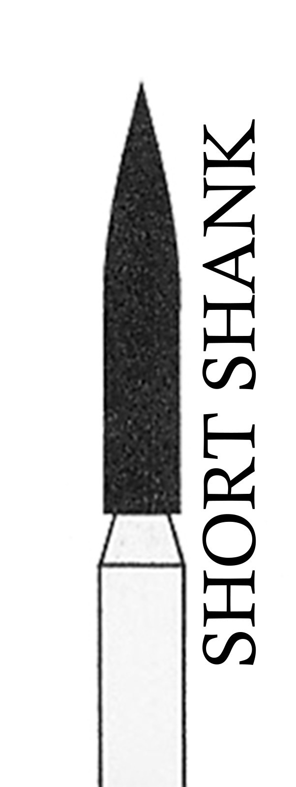 CROSSTECH Dental Diamond Short-Shank-FLAME-862/014C MB9LC -Super Coarse 5Burs