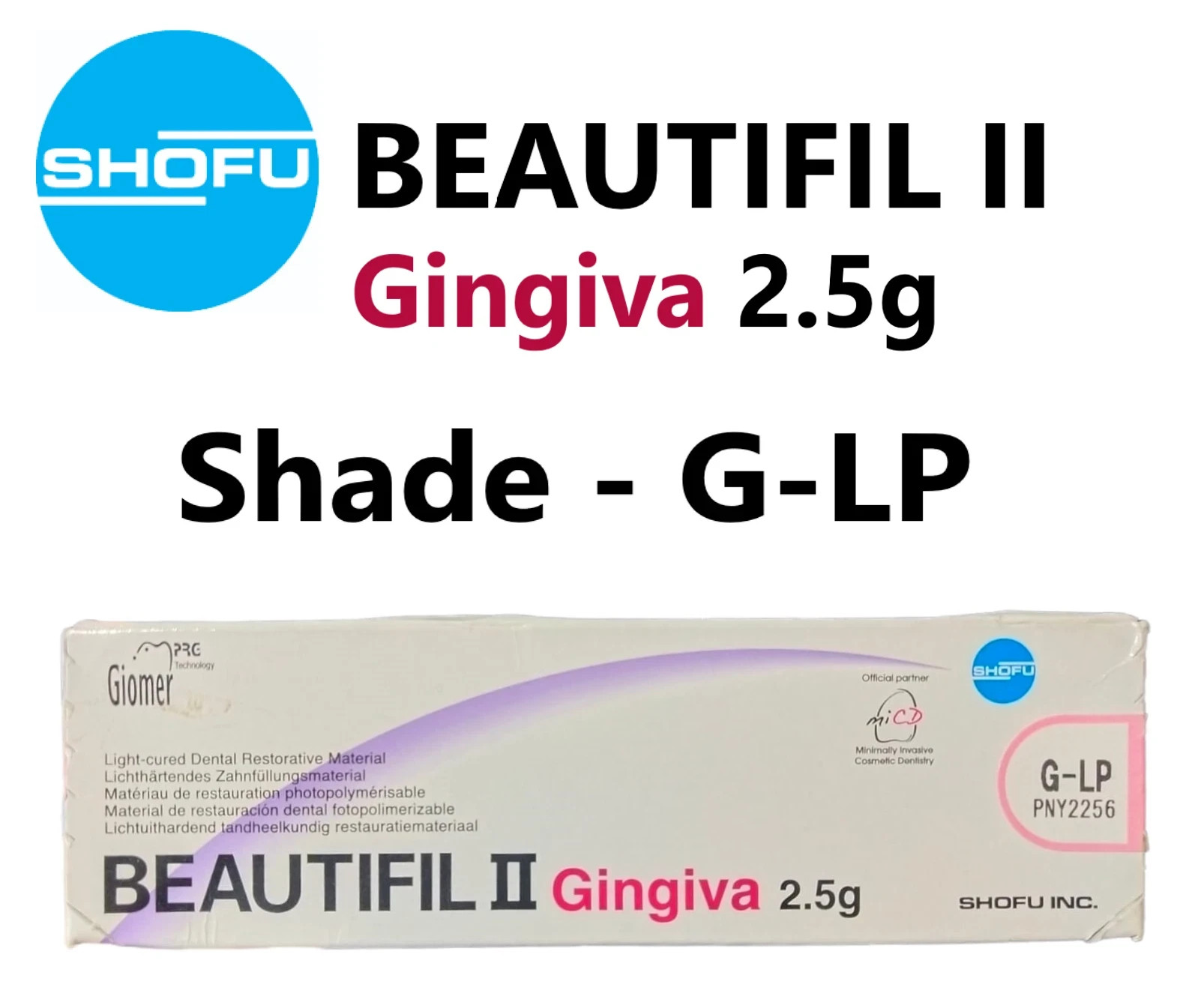 Shofu Beautifil II Gingiva 2.5g Shade G-DP and G-LP