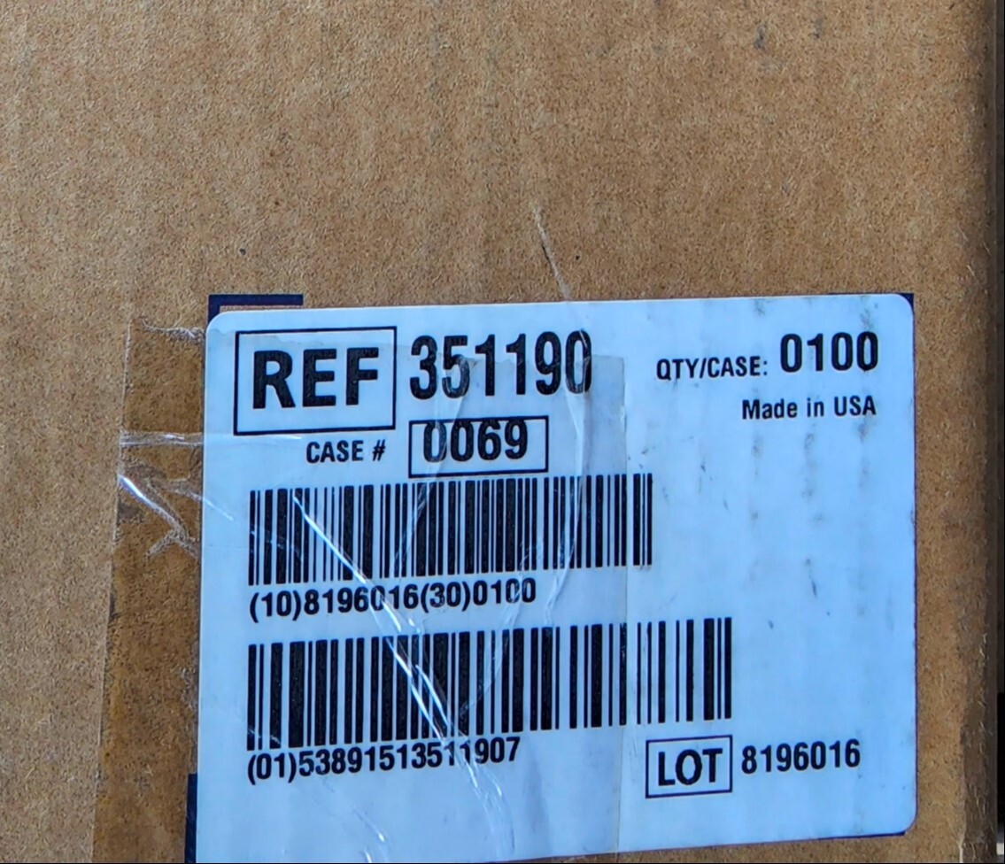 FALCON 351190 Clear Round Bottom 96-well Not Treated Storage Microplate CASE/100