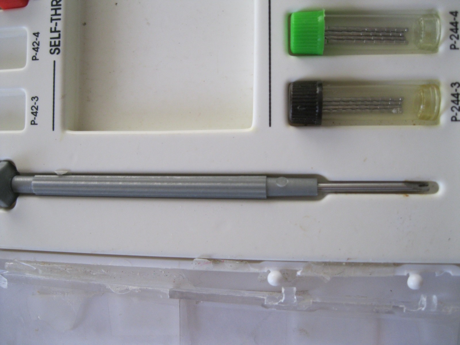 Dental Set of Posts and Drills Stainless Steel in Box, Pre-Owned