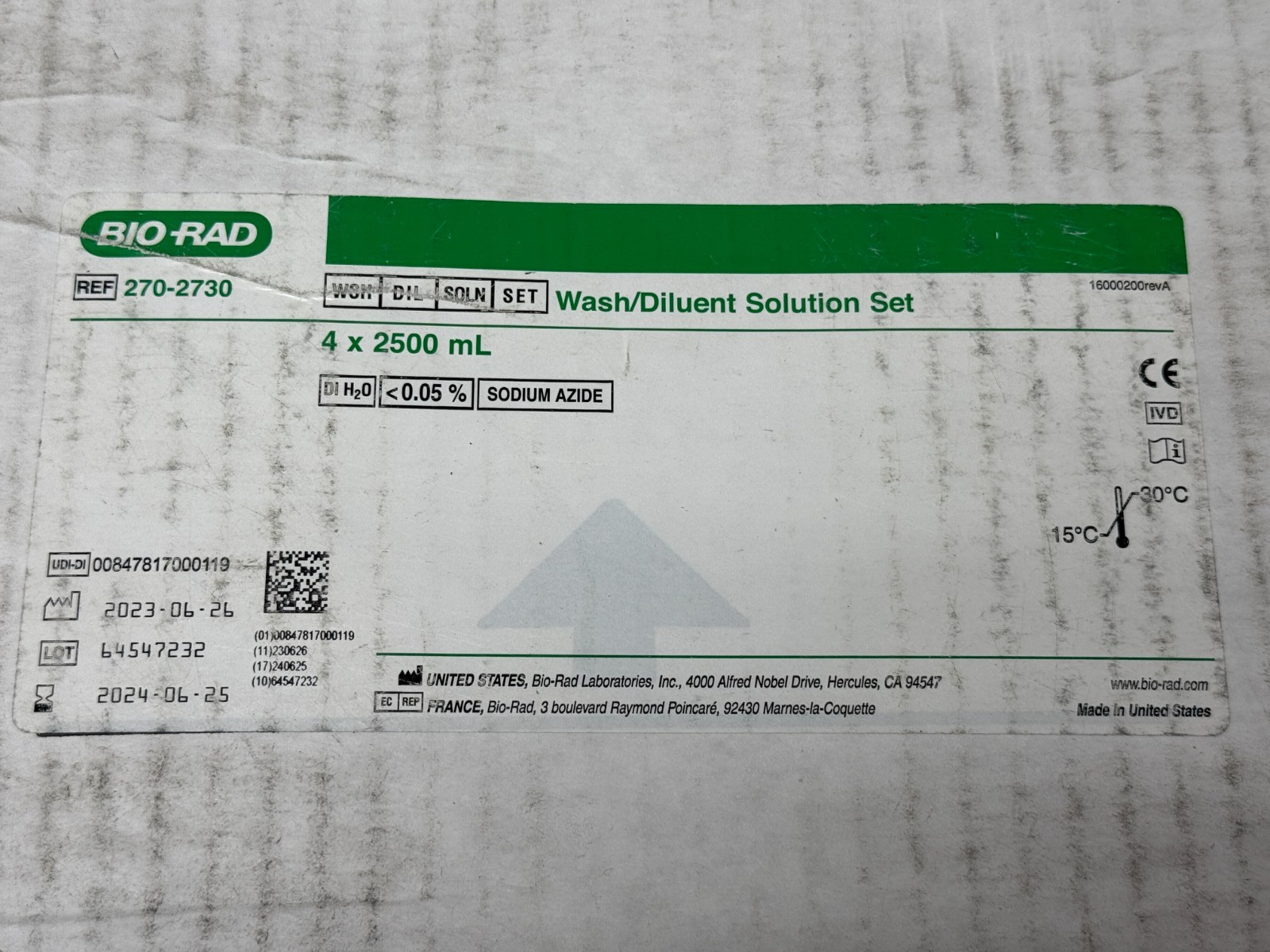 BioRad 270-2730 Variant II Wash/Diluent Solution Set – 2024-06