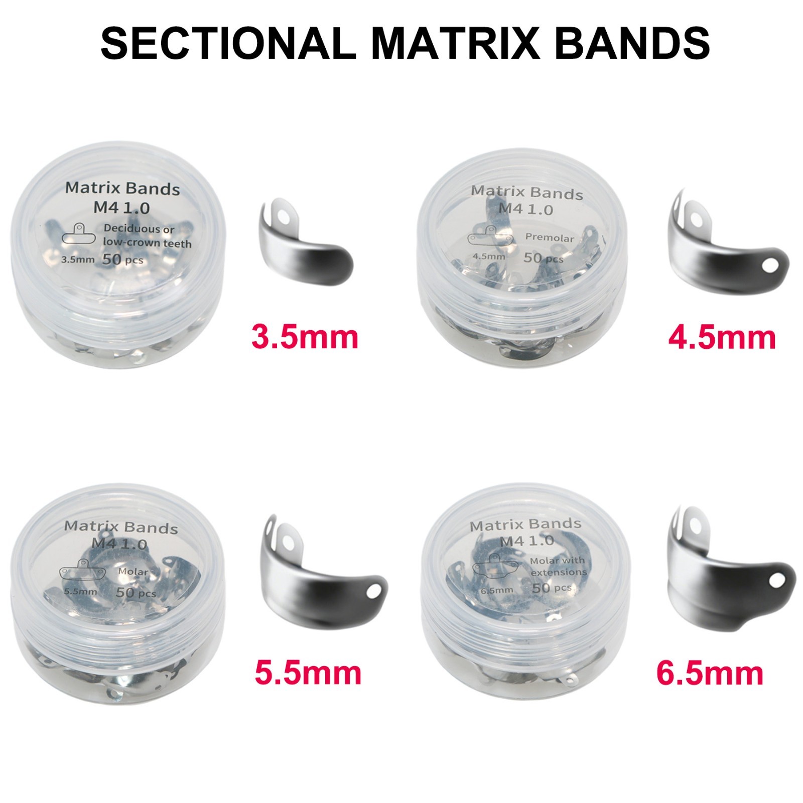Dental Matrix Bands Ring Sectional Matrice Clamp Fit Garrison Palodent V3 System