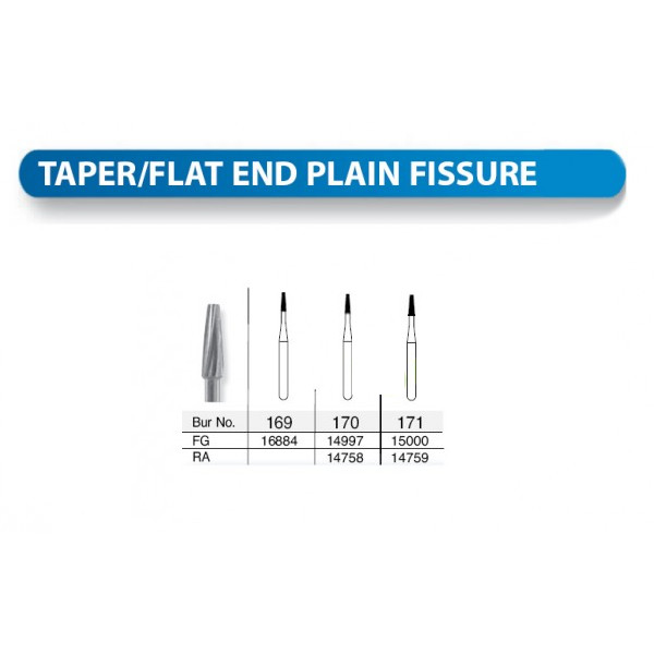 Beaver Dental Taper Fissure Carbide Burs FG For High Speed Handpiece All Size