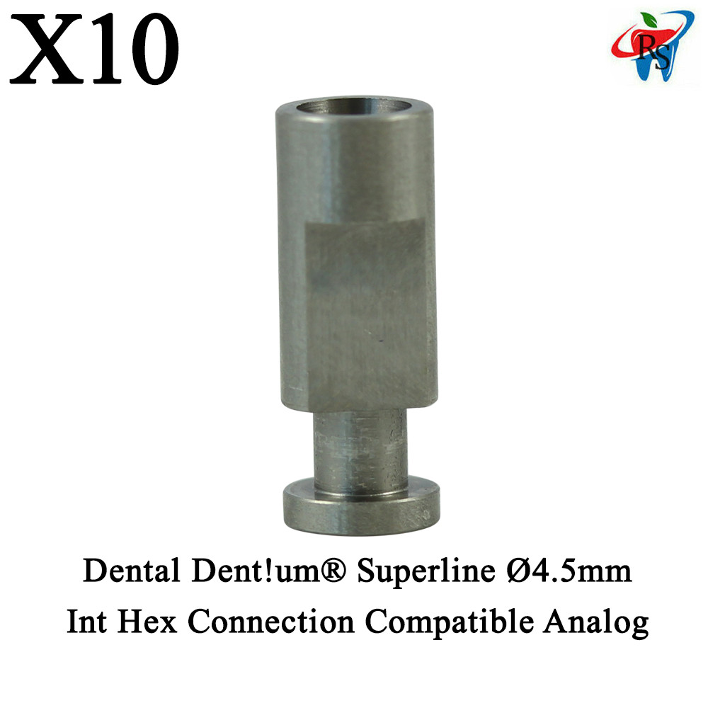 10pcs Dental Dent!um® Superline Ø4.5mm Int Hex Connection Compatible Analog