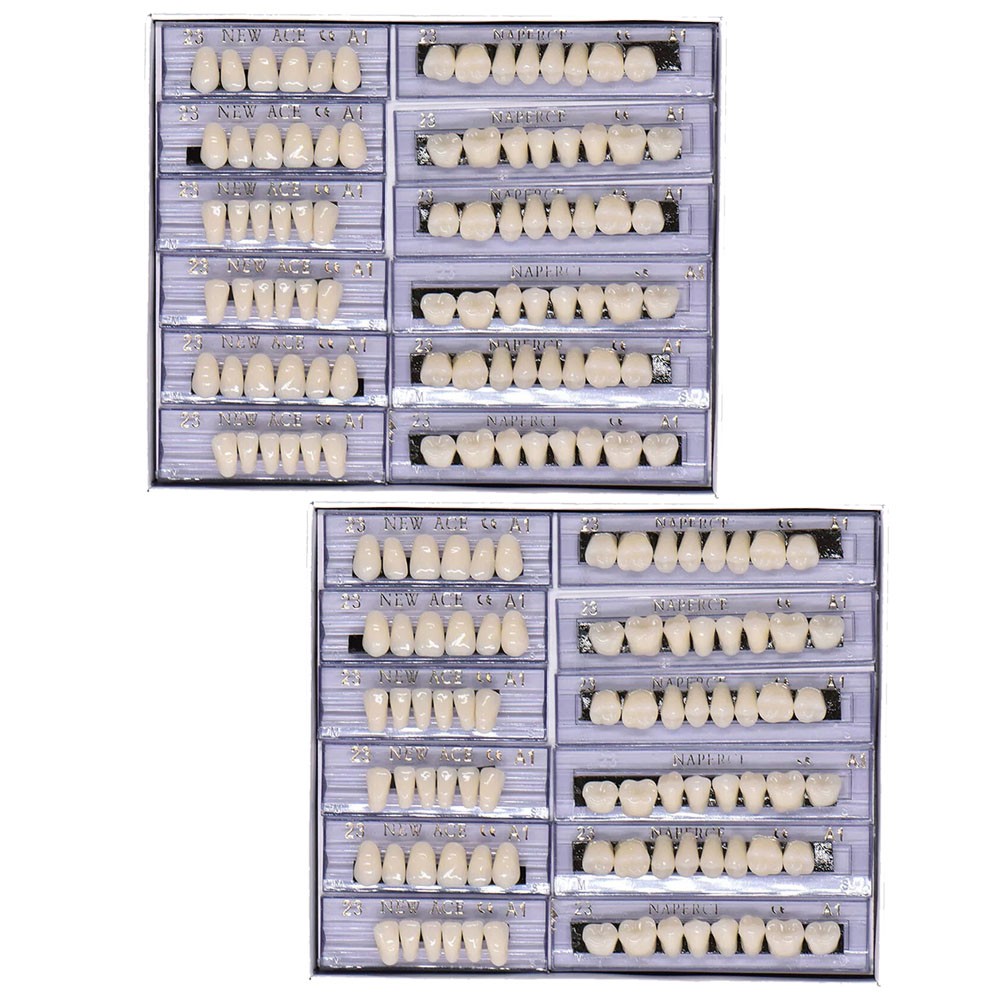 336Pc Dental Acrylic Resin False Teeth 23# Shade A1 Denture Full Upper Lower NEW