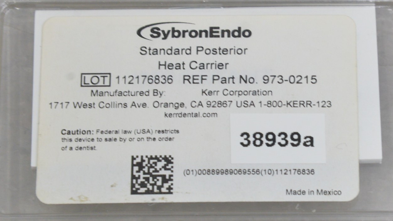 Lot of 3 SybronEndo Standard/Narrow Posterior Heat Carriers
