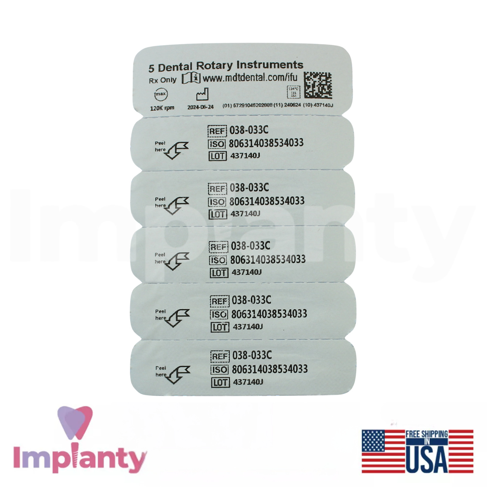 MDT Dental Barrel 038 FG Diamond Burs Occlusal Reduction & Refining Edges