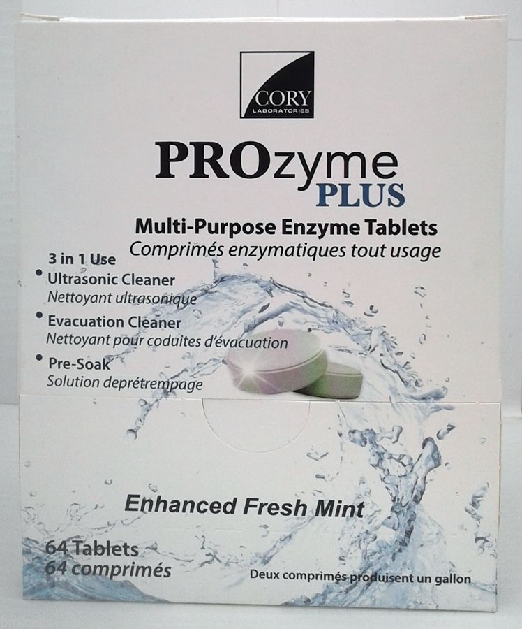 2x 64 Tablets Prozyme Plus Ultrasonic & Evacuation Cleaning pre-soak 3 in 1 Mint