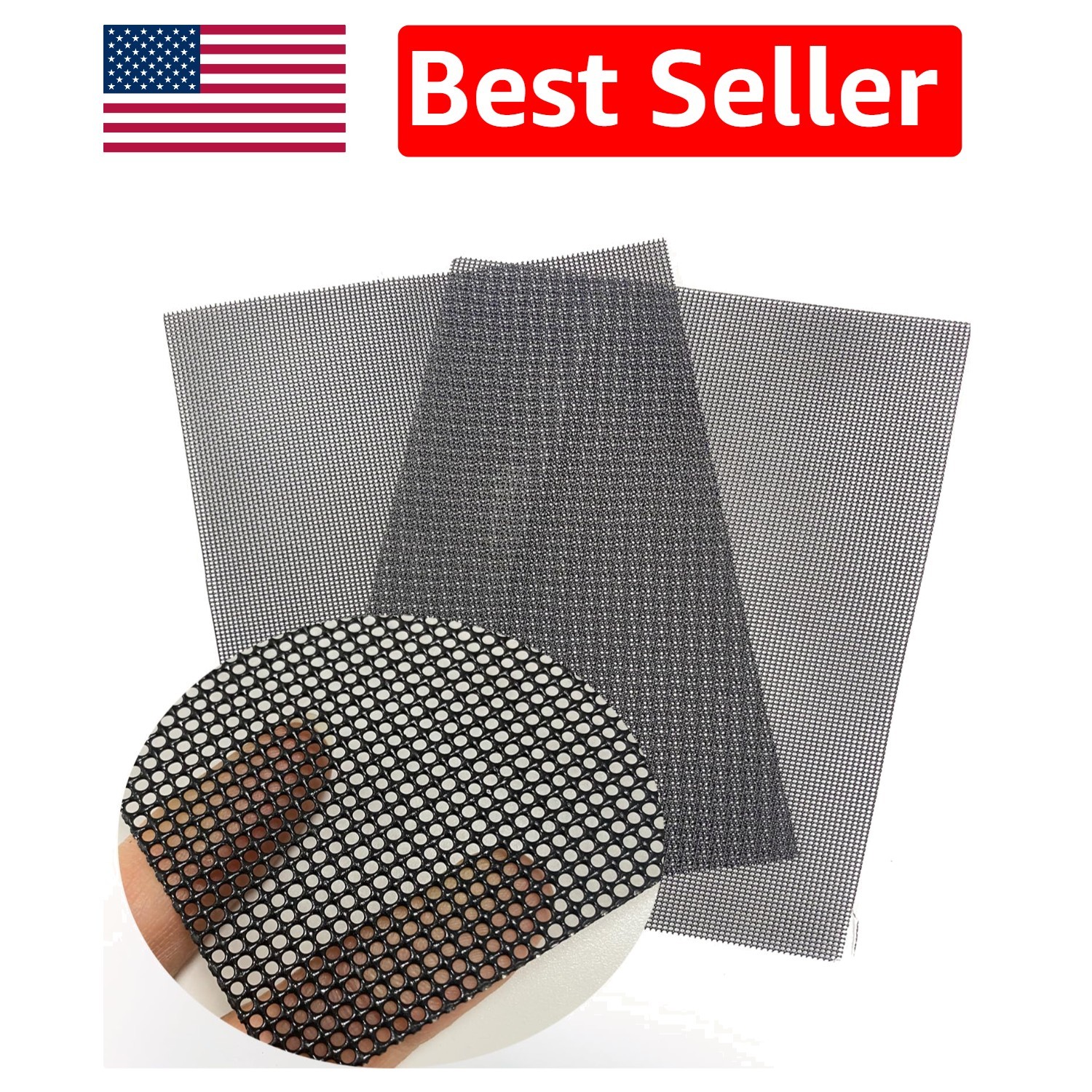 Rust-Resistant 304 Mesh Screen for Vents & Cabins – Easy Cut & Customize, 2 Pack