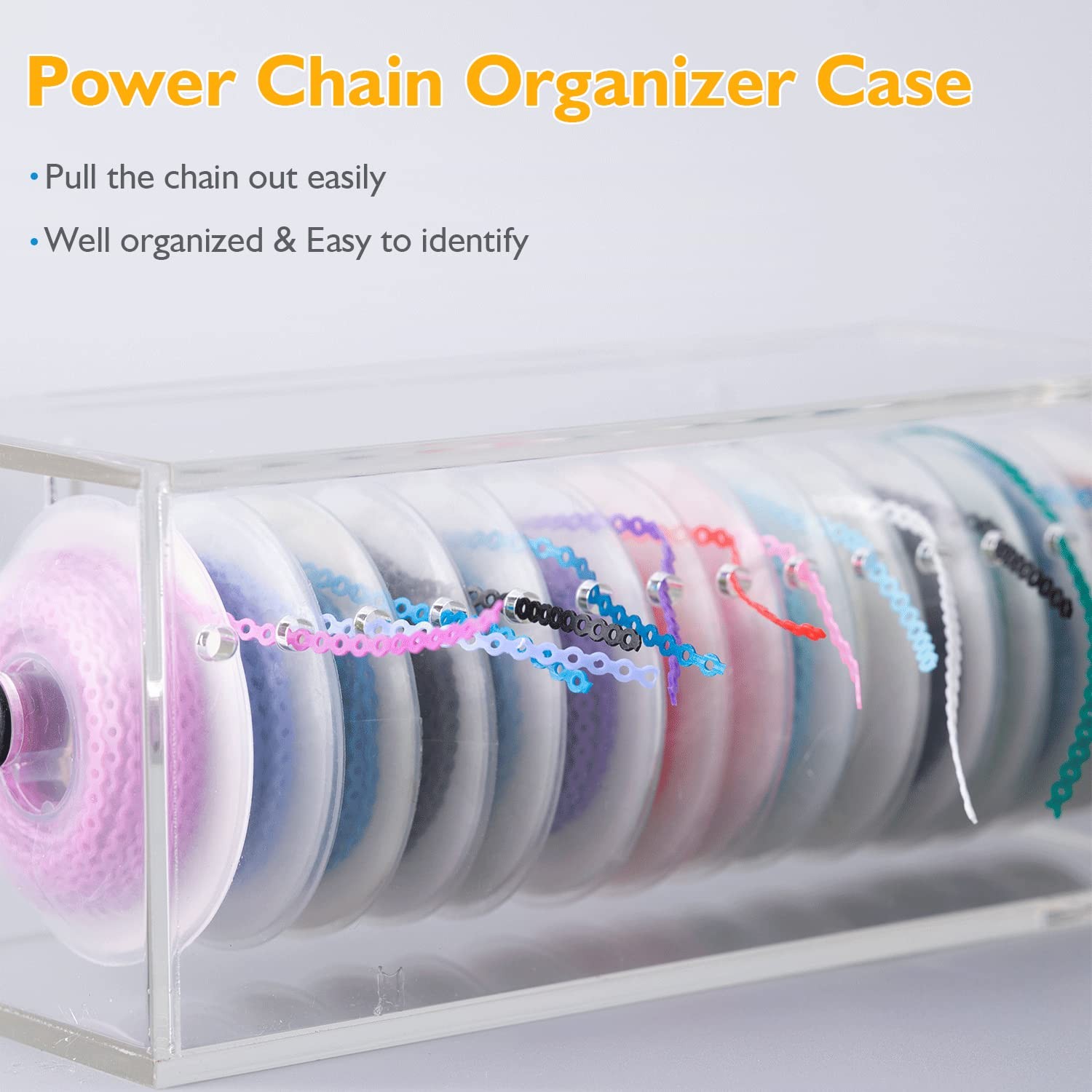 faruijie Power Chain Organizer Case – Dental Orthodontic Elastic Rubber…