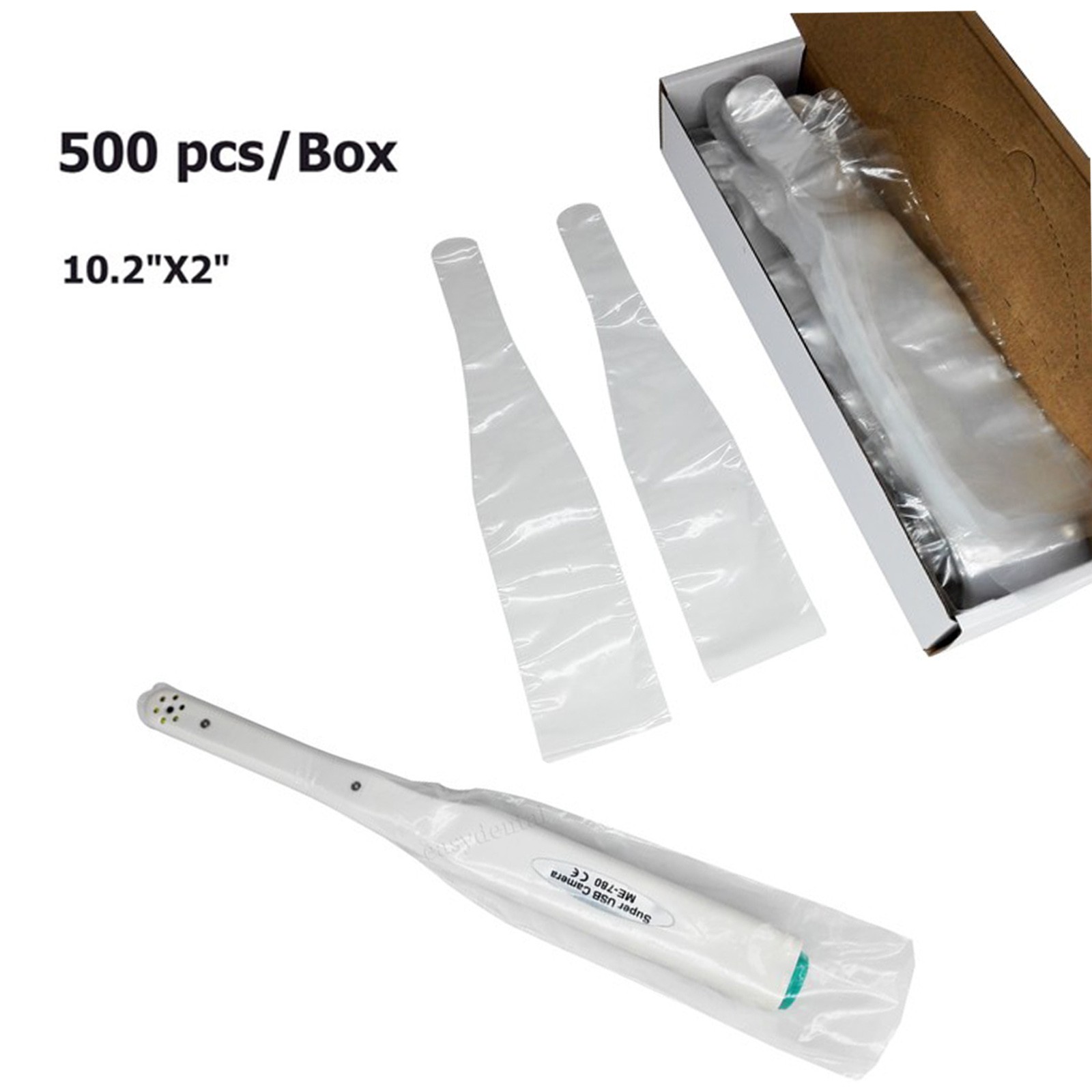 Dental Curing Light Cover Sleeve For Ultradent Valo, etc Plastic Covers -500/Box