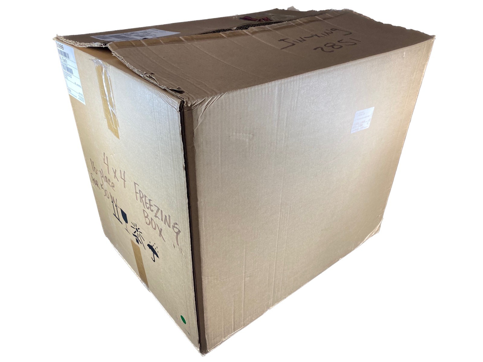 GLOBE SCIENTIFIC 50mL 4×4 Centrifuge Tubes Cardboard Freezing Box #3099 (45/Pk)