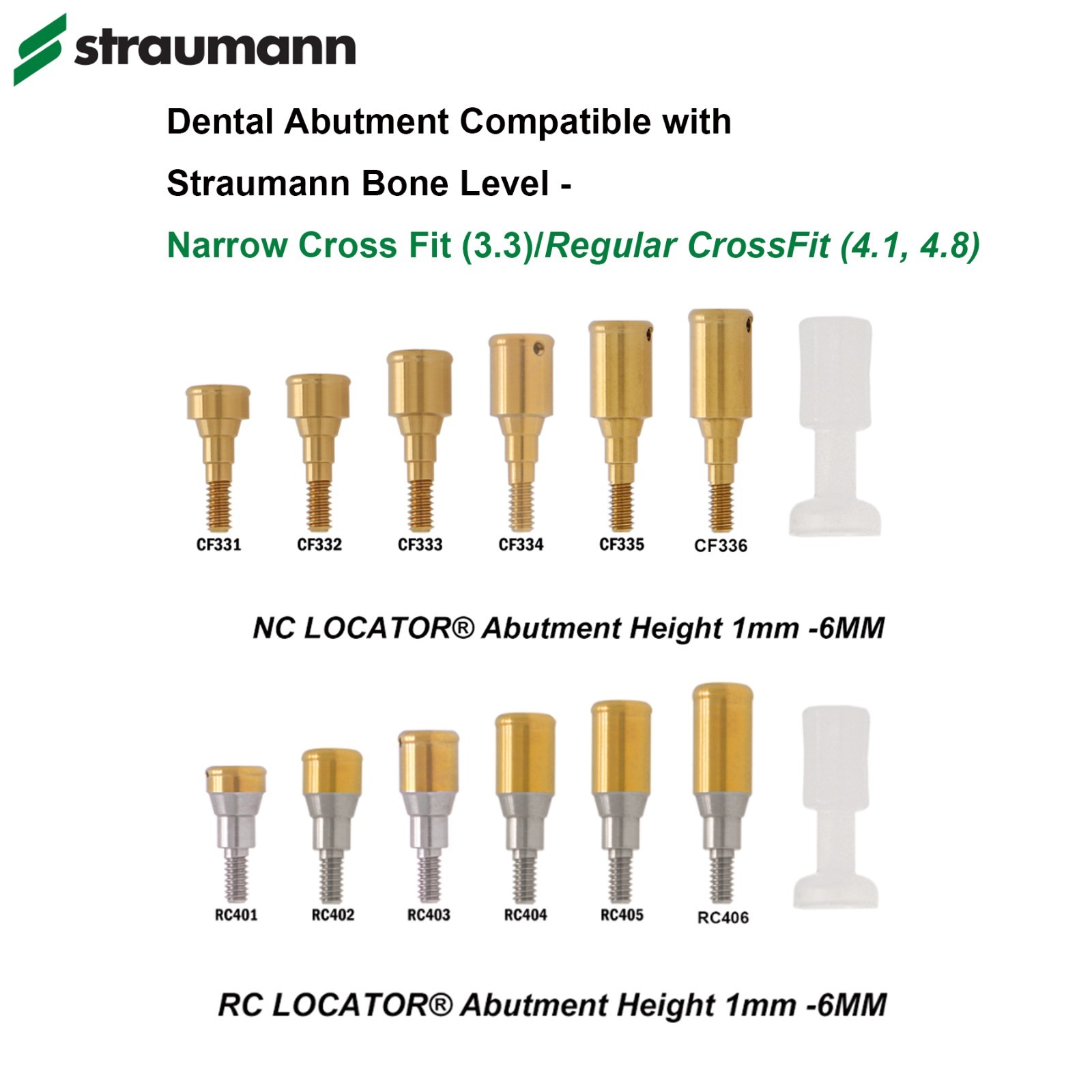US ZEST Classic Locator Abutment Straumann ITI CrossFit Bone Level BL/BLT NC/RC