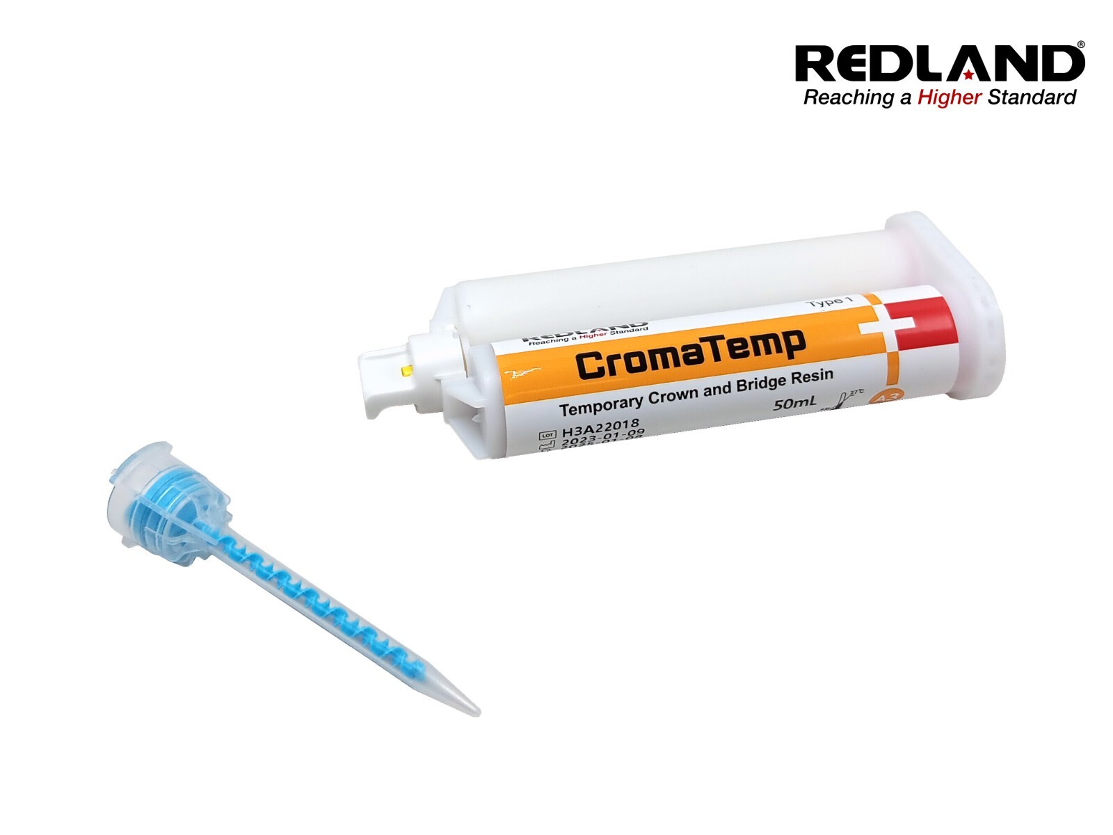 REDLAND CromaTemp Temporary 1:1 Crown & Bridge Resin A2 50mL + 10 Tips KOREA