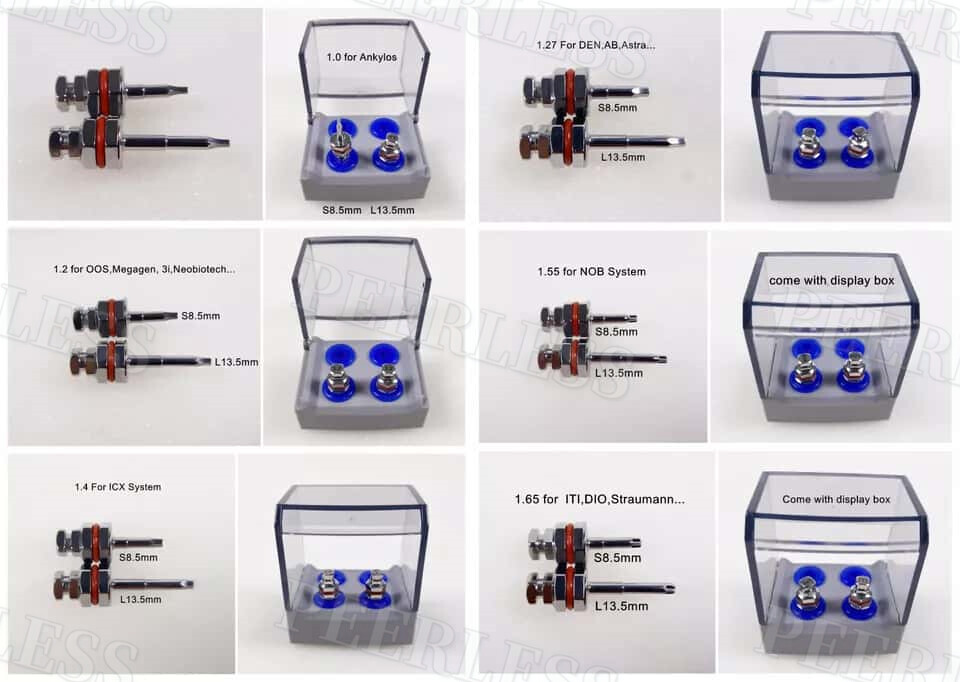 Dental Driver Wrench Ratchet Screwdriver Abutment Screw ITI/1.0/1.2/1.27/1.4/NOB