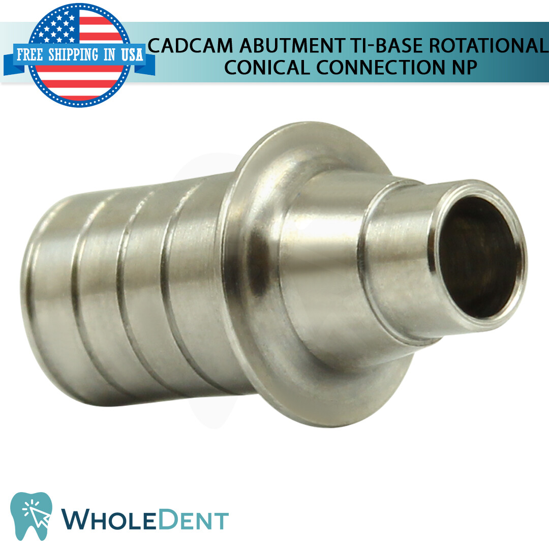 1x Dental Rotational Ti-Base CAD/CAM Narrow Platform NP Int Hex 2.25mm