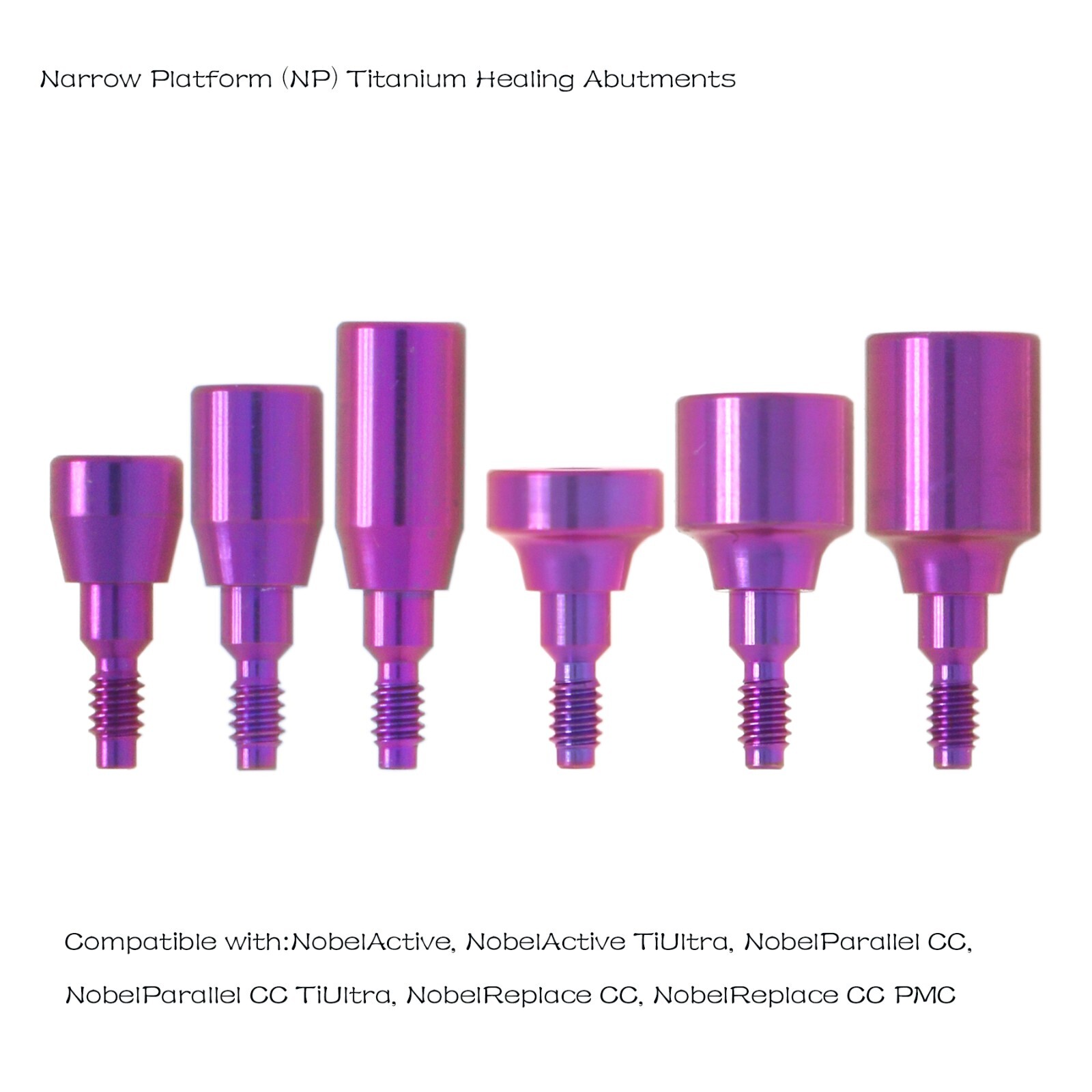 US Nobel Active Nobel Parallel CC Dental Healing Abutment Cap Compatible NP/RP
