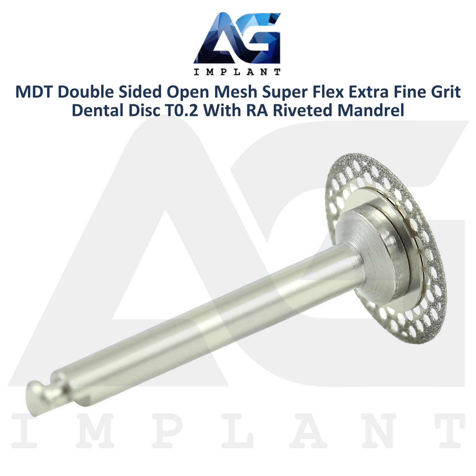 MDT Double Sided Open Mesh Super Flex Extra Fine Dental Diamond Coated Disc T0.2