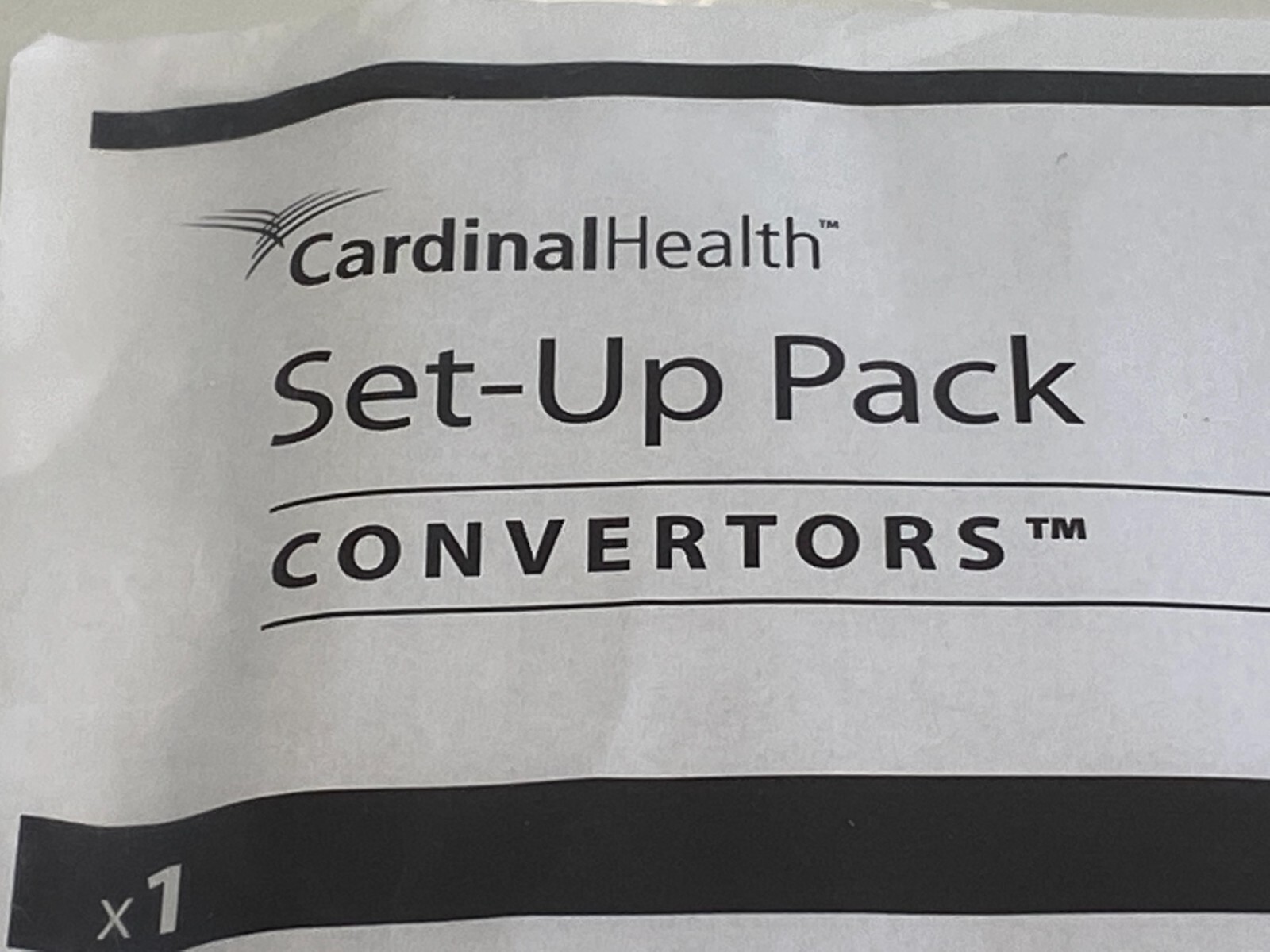 M4: Lot of 2 CARDINAL HEALTH Set-Up Pack Convertors 114 Exp.2026-06