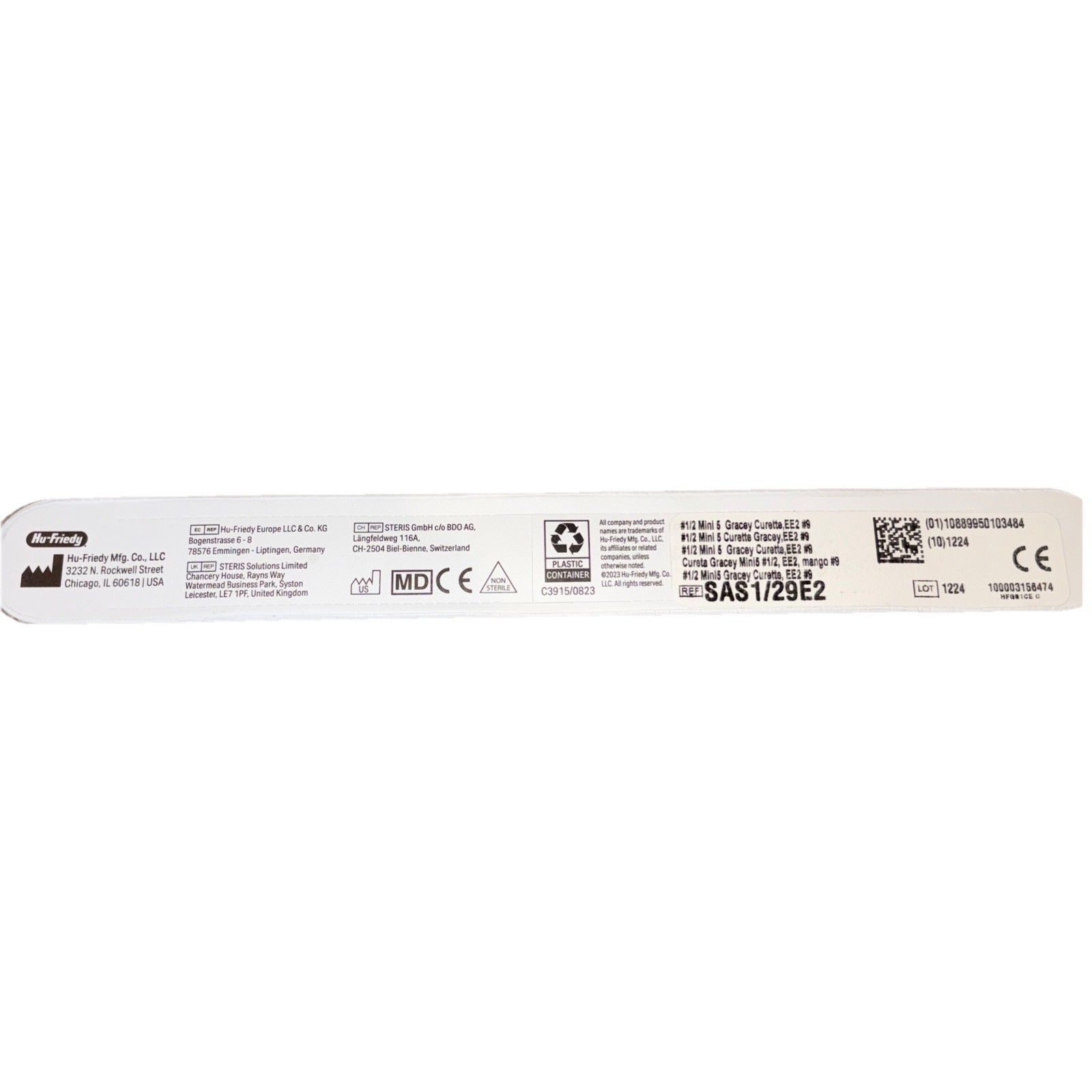 Dental #1/2 Gracey Mini Five Curette Everedge 2.0 SAS1/29E2 HU-FRIEDY