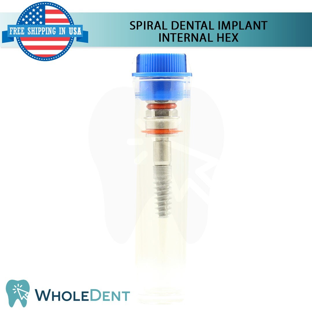 5x Dental Spiral Instrument Tool Int Hex 2.42mm Titanium Sterile Anodized