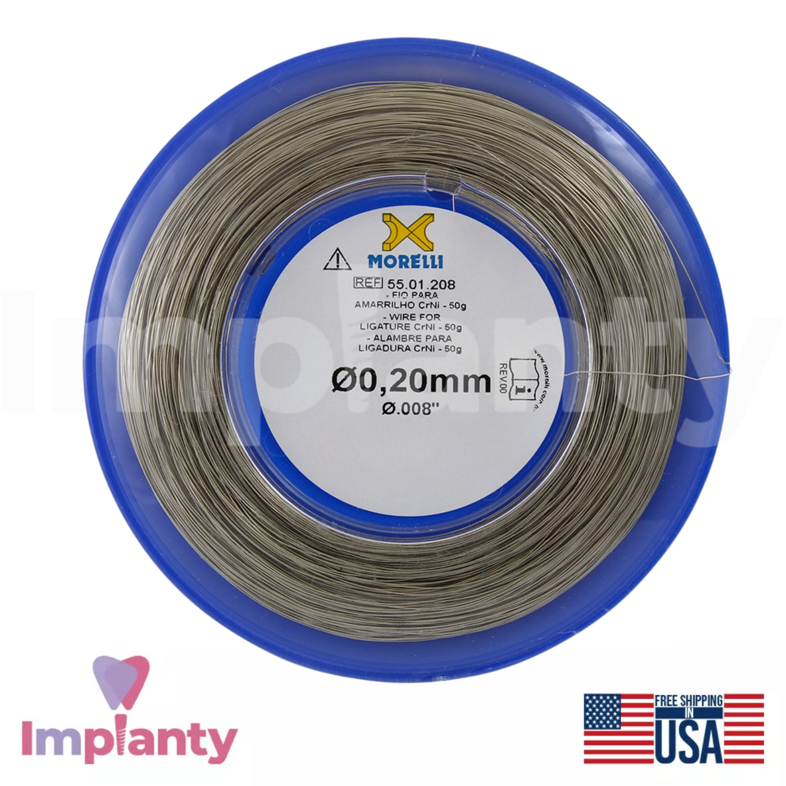Morelli Cr-Ni Ligature Round Dental Wire Roll 0.20mm /.008″ Dentistry Tool