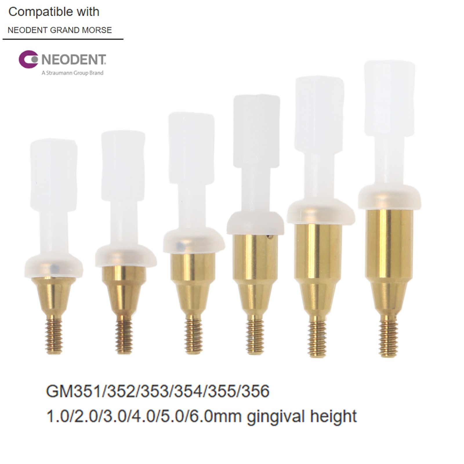 Dental Overdenture Male cap Locator Abutment for Neodent GM Grand Morse Platform