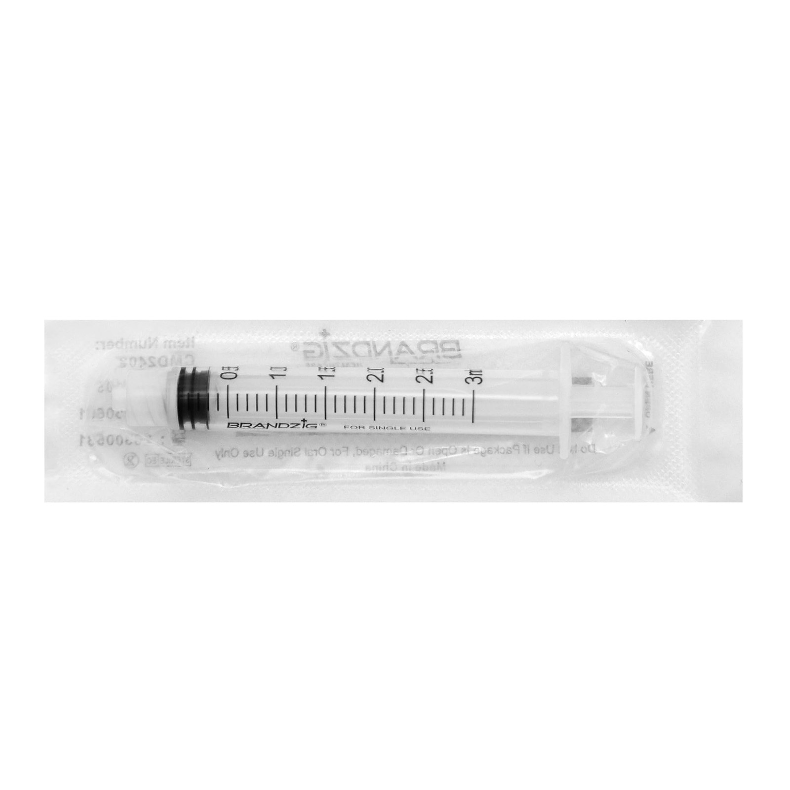 3ml luer lock syringe (No Needle) – Sterile, Individually Wrapped – 100 clear