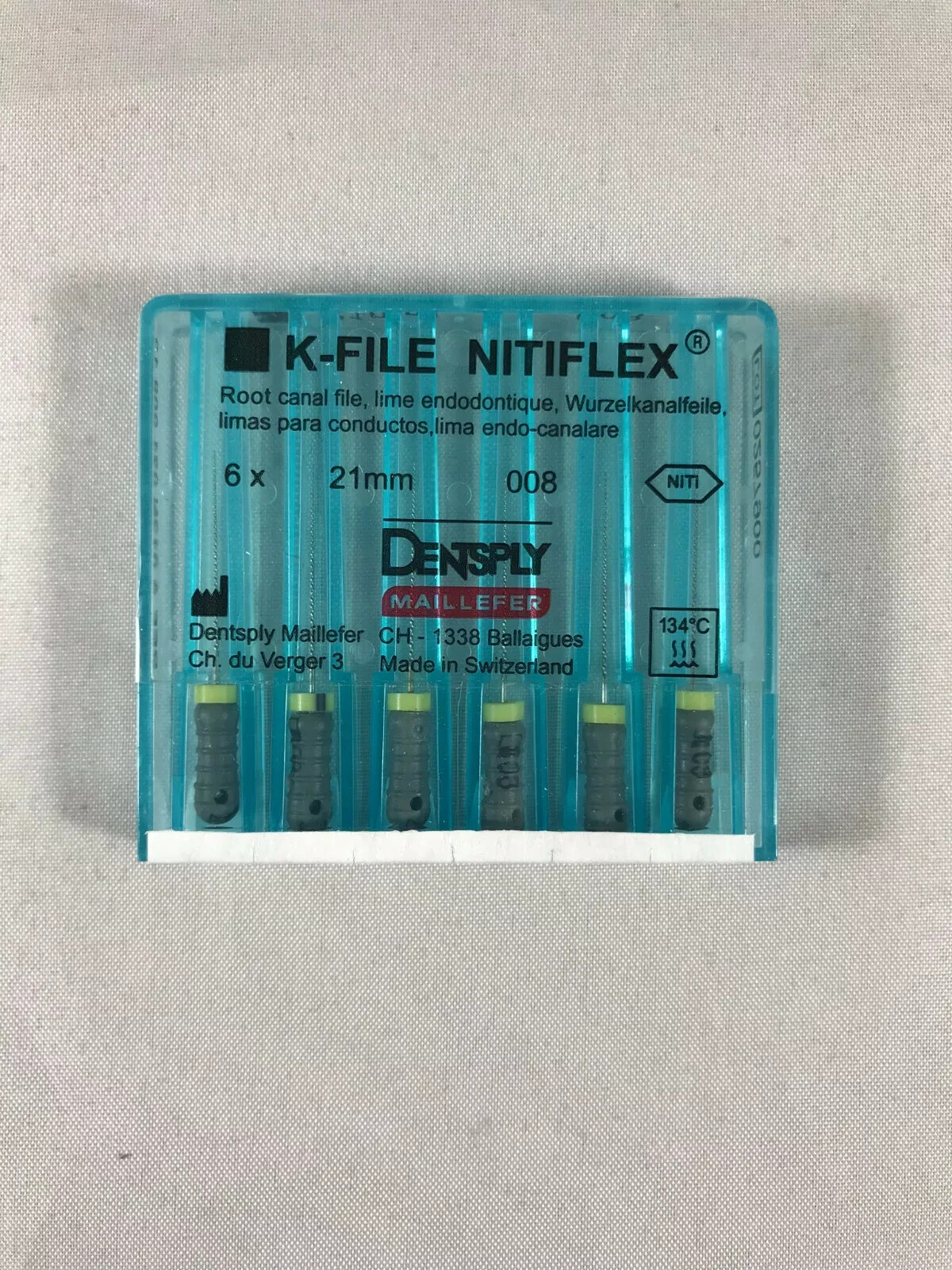 Dentsply Maillefer K-file Endodontic NiTiFlex steel 21mm All sizes-30 files/pk