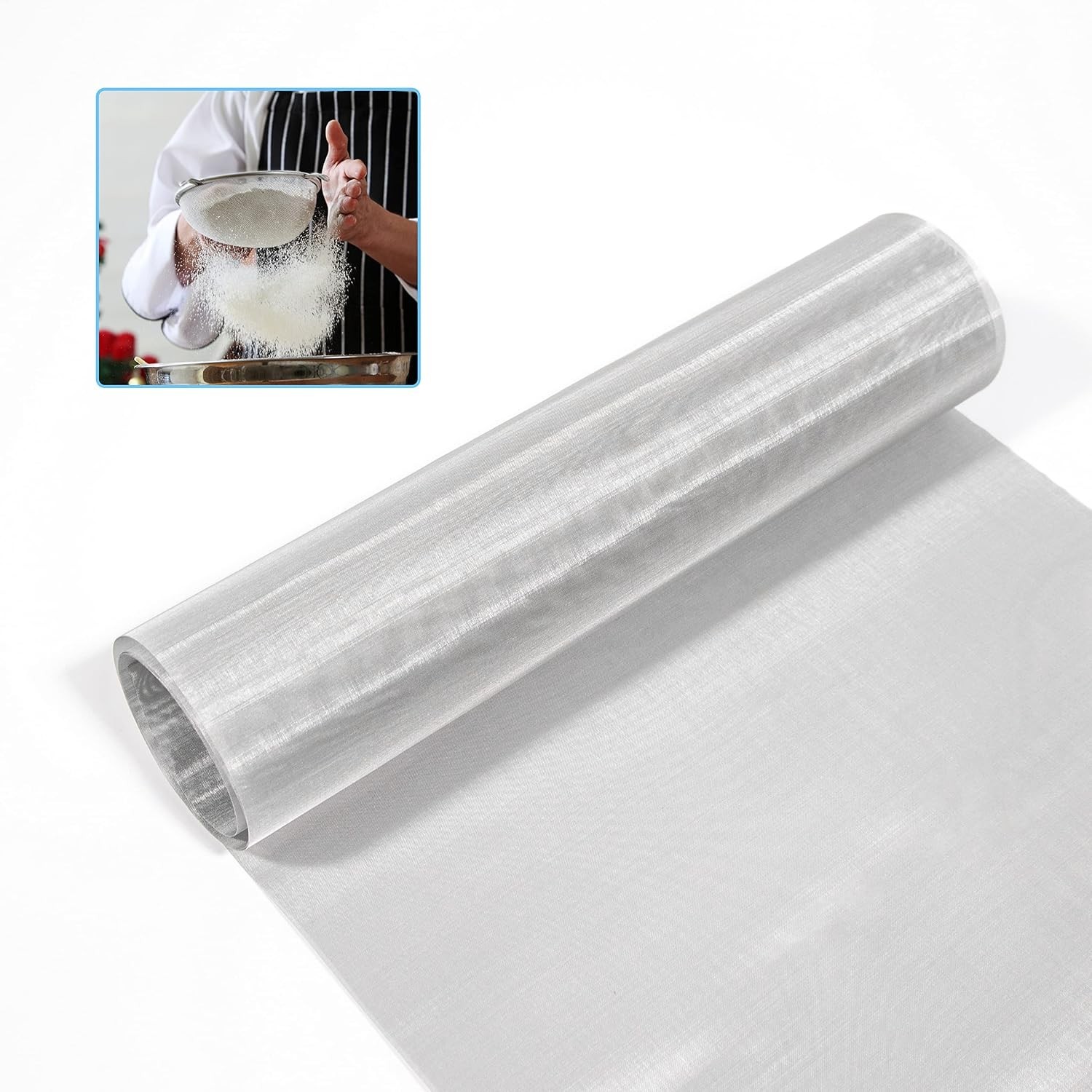 304 Stainless Steel Woven Wire Mesh 120 Grit 12×40 Inch Fine Filter Mesh for …