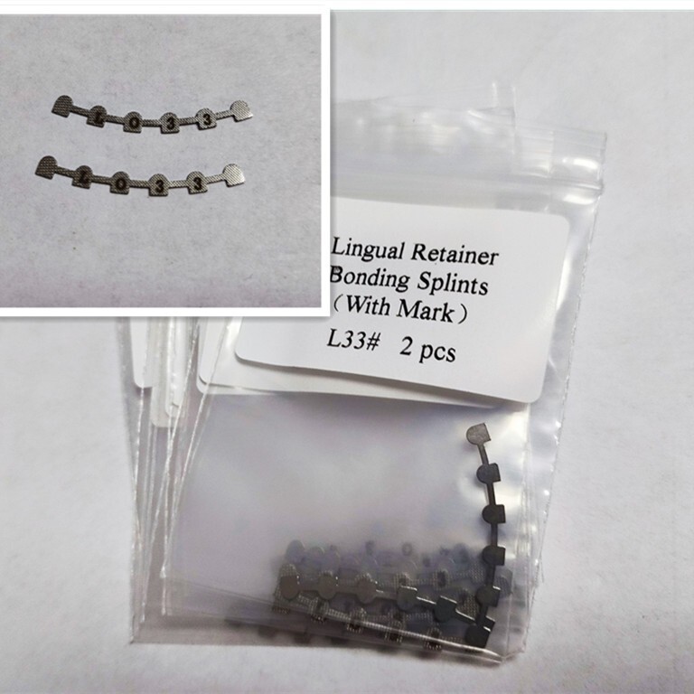 10 Packs 20Pcs Dental Lingual Retainer Bonding Splints L#33 Mesh Base With Mark